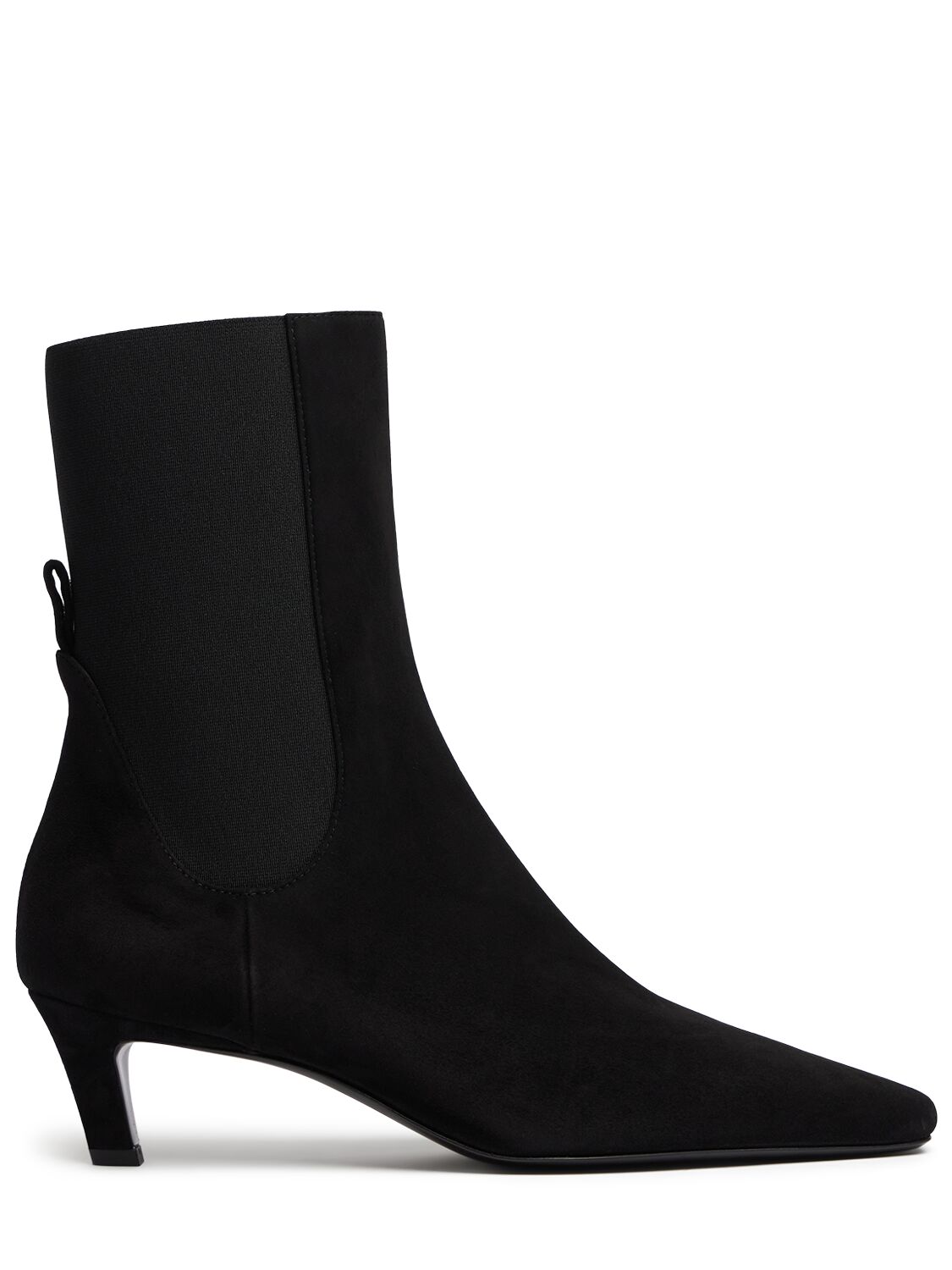 Totême 60mm The Mid Suede Ankle Boots In Black Suede