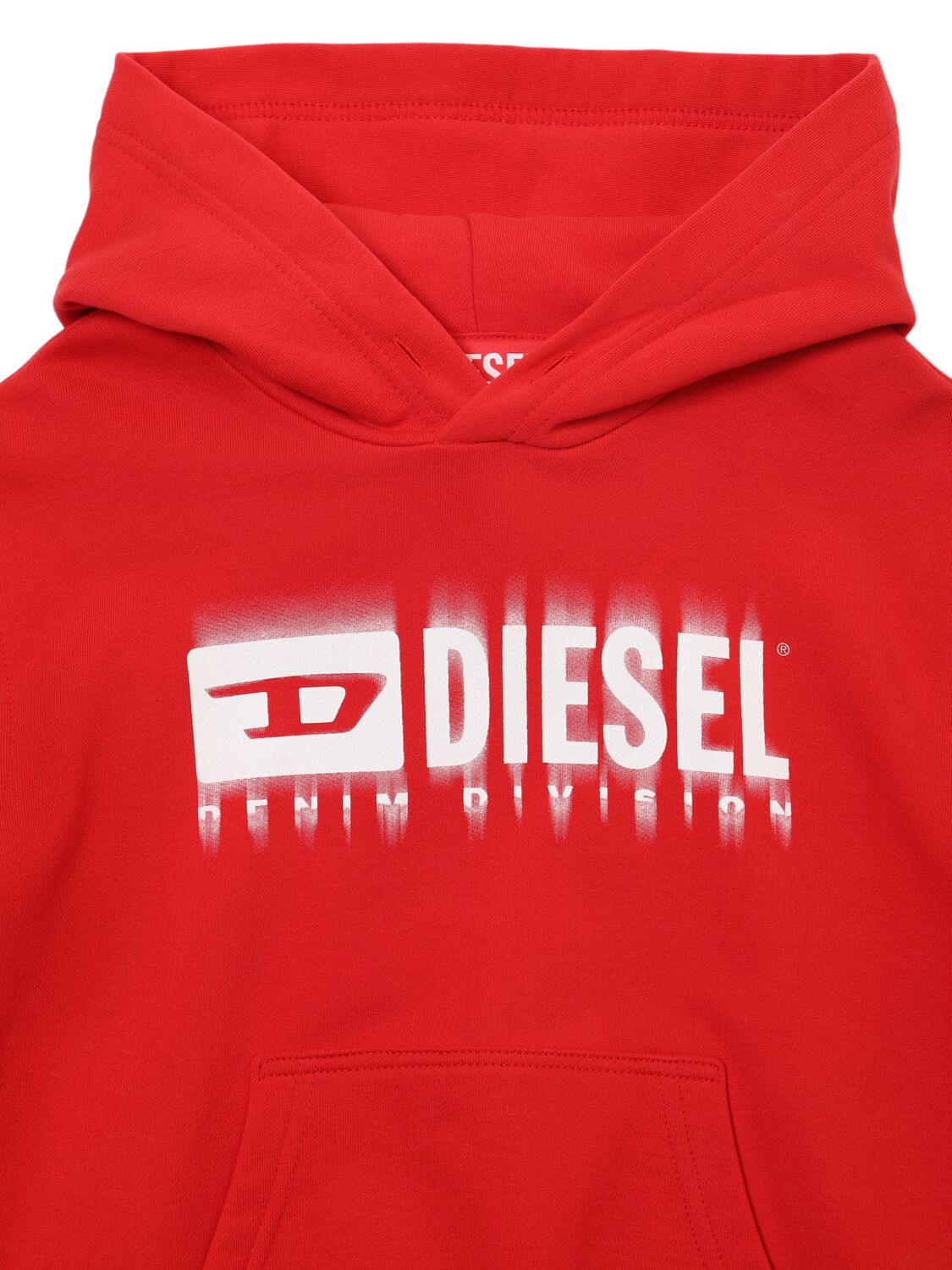 Shop Diesel Cotton Hooded Sweatshirt W/logo In Red