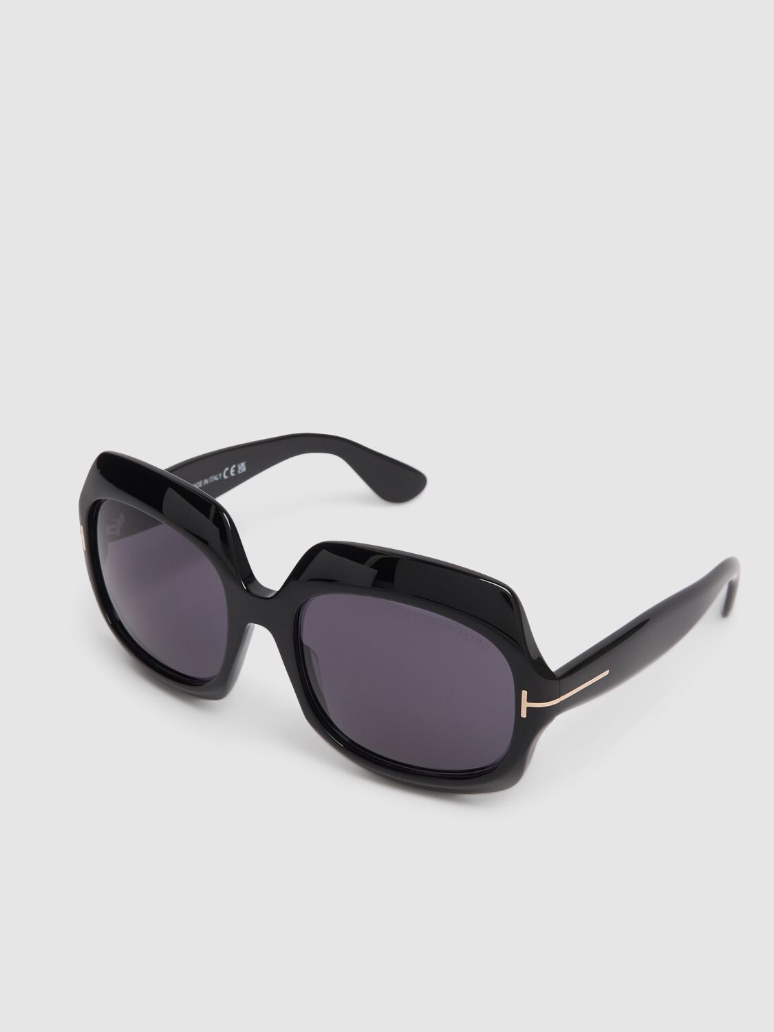 Shop Tom Ford Ren Round Sunglasses In Black/smoke