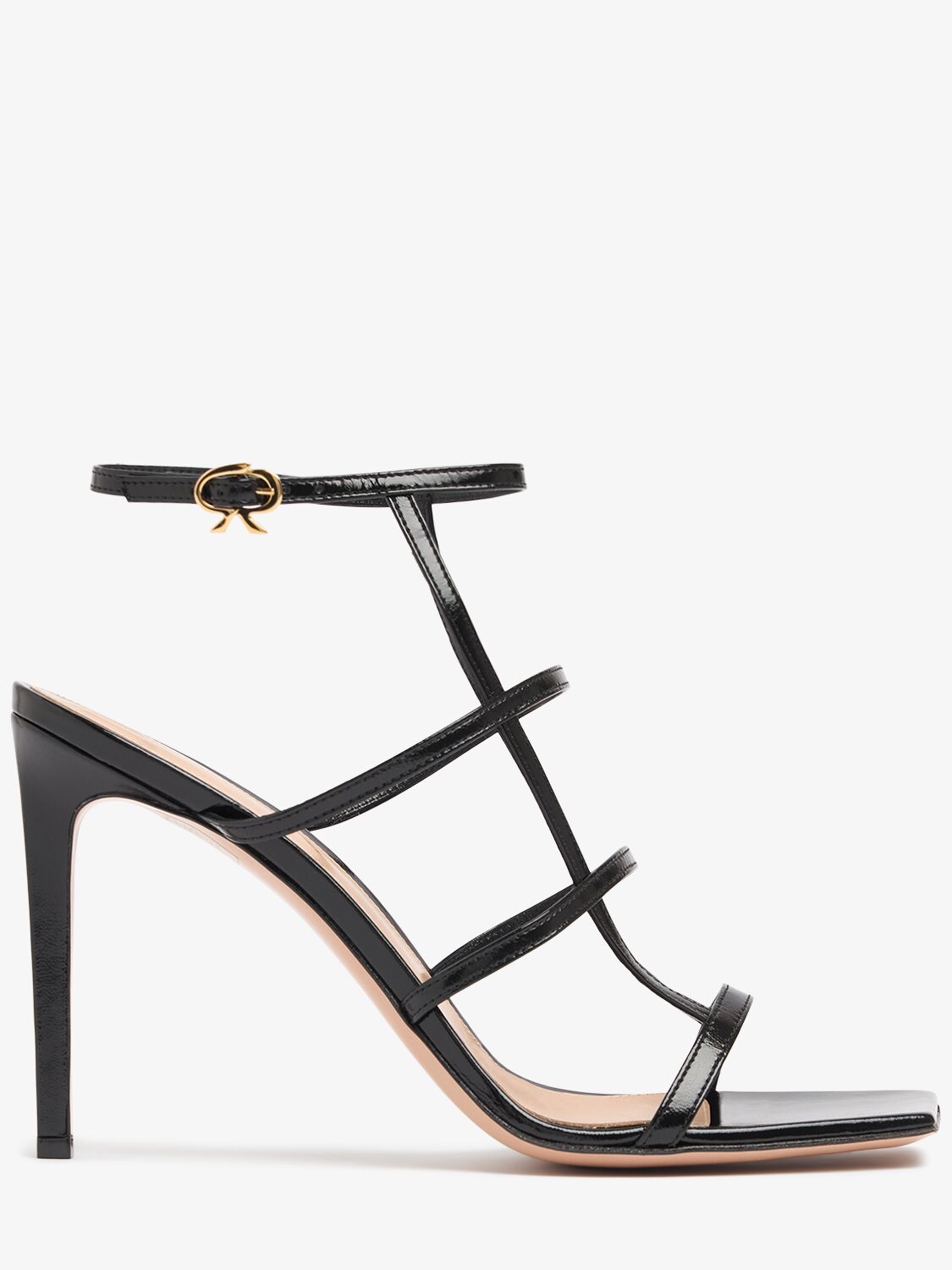 Gianvito Rossi 95mm Leather Sandals In Black