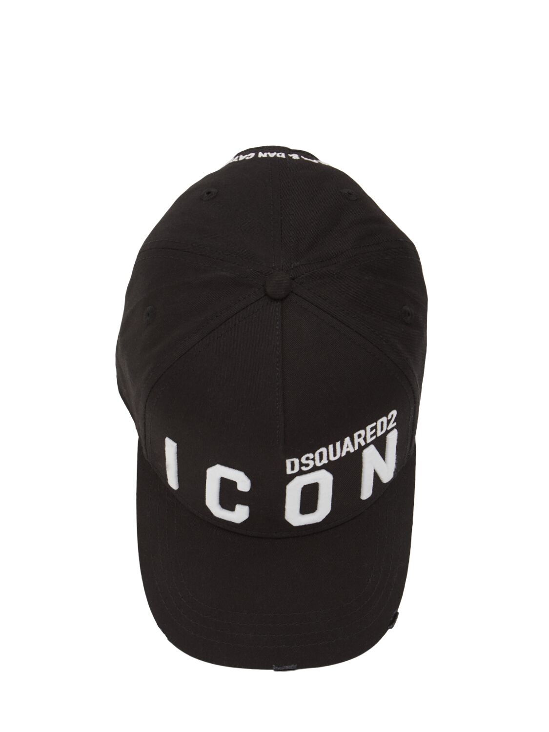 Shop Dsquared2 Be Icon Cotton Baseball Cap In Black