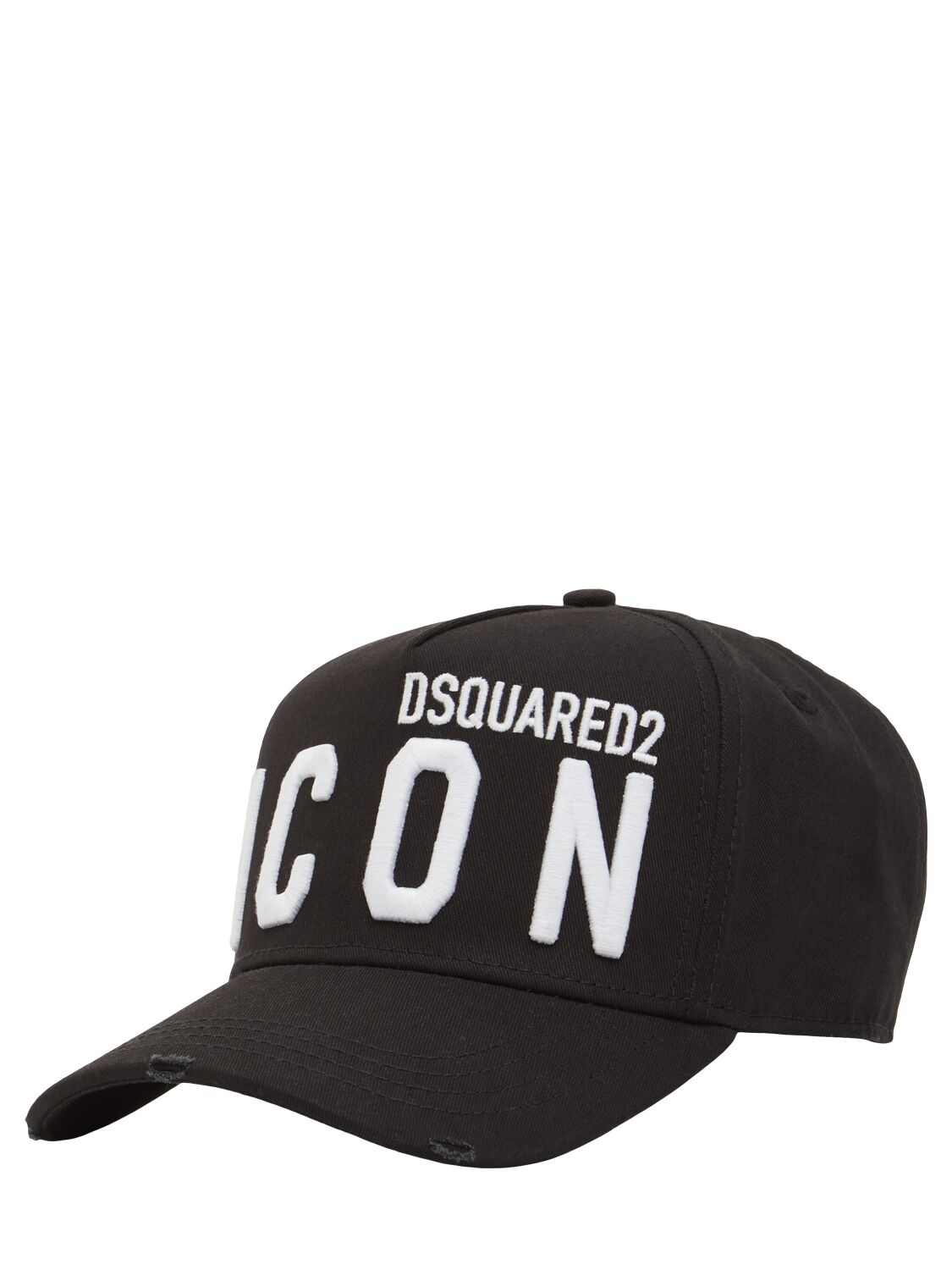 Shop Dsquared2 Be Icon Cotton Baseball Cap In Black