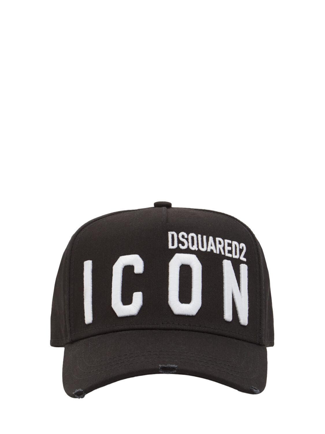 Dsquared2 Be Icon Cotton Baseball Cap In Black