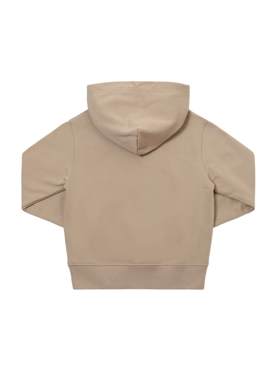 Shop Diesel Cotton Hooded Sweatshirt In Beige