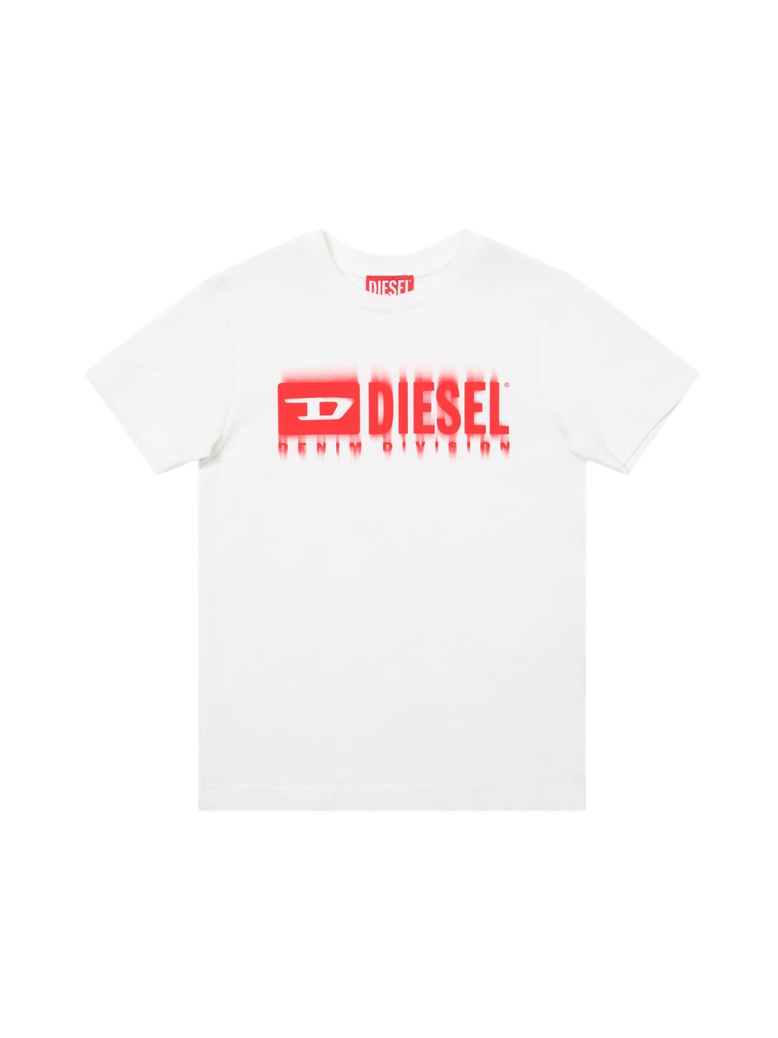 Diesel Cotton Jersey T-shirt W/printed Logo In White