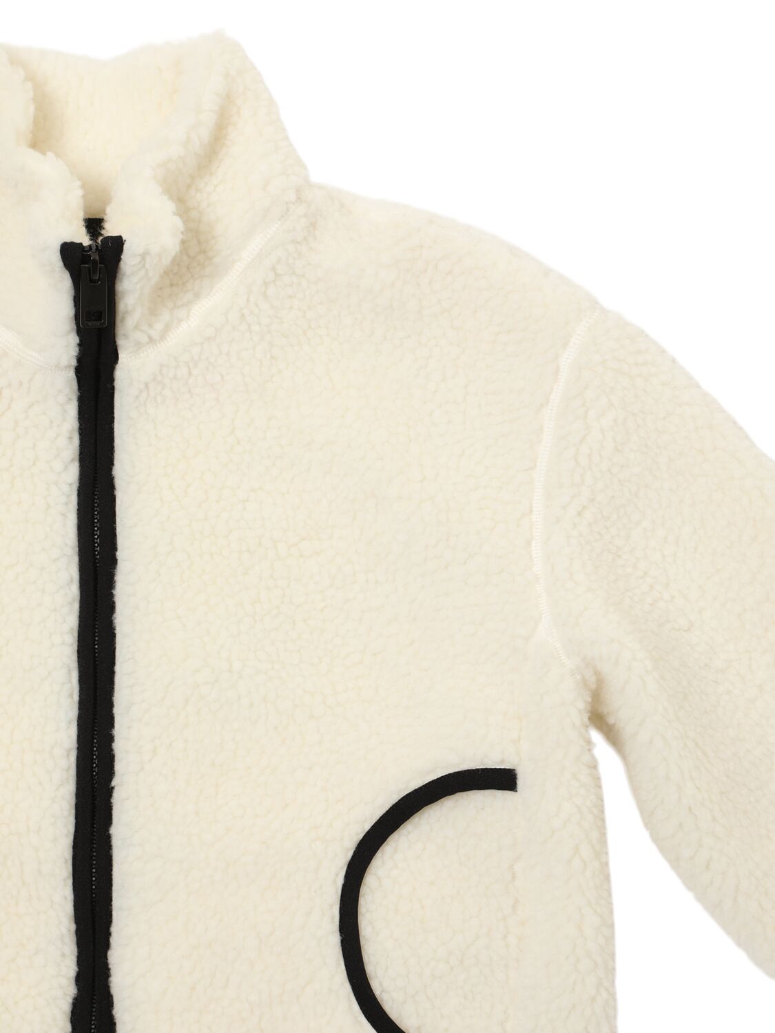 Diesel Poly Teddy Zip-up Jacket In White