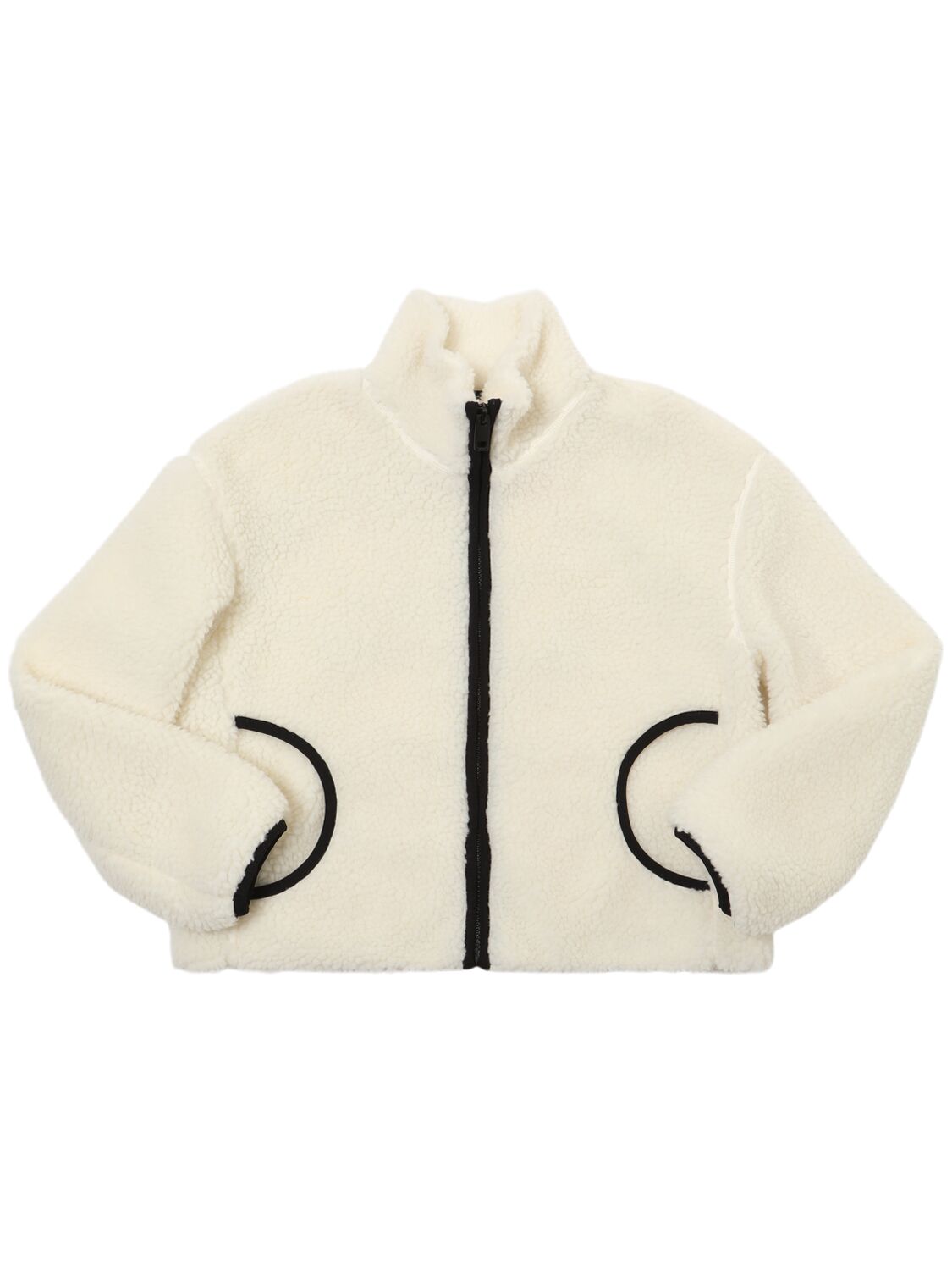 Diesel Poly Teddy Zip-up Jacket In White