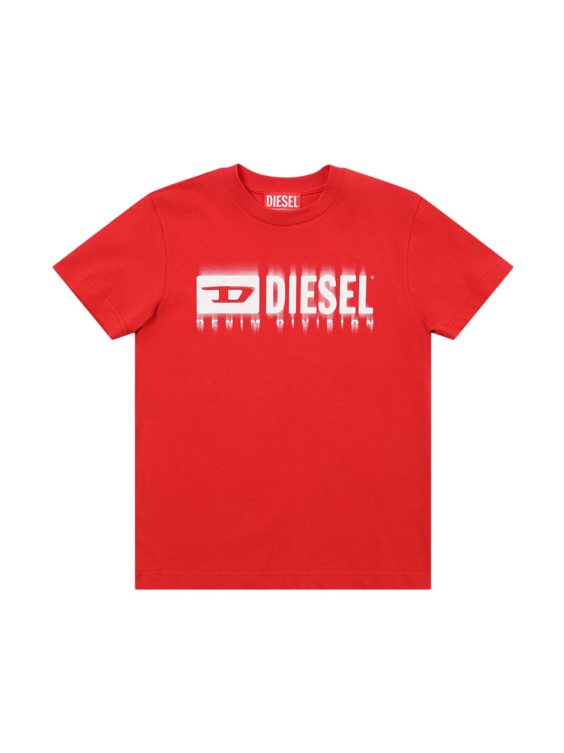 Diesel Cotton Jersey T-shirt W/printed Logo In Red