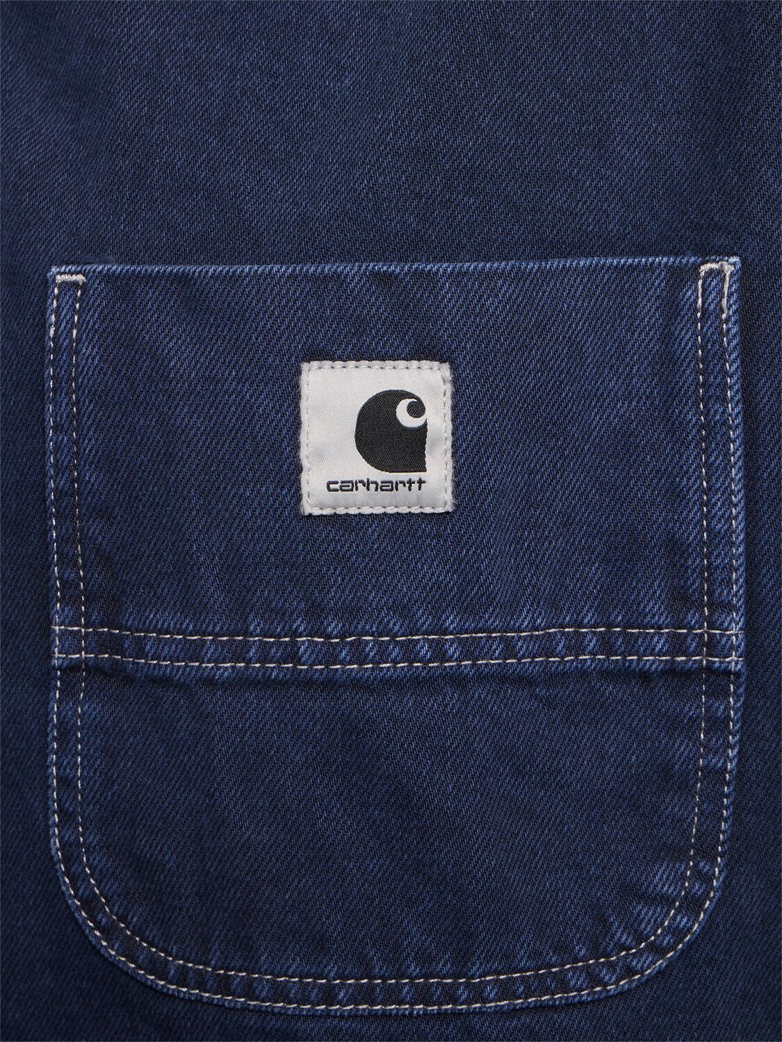 Shop Carhartt Georgia Colored Denim Shirt Jacket In Air Force Blue