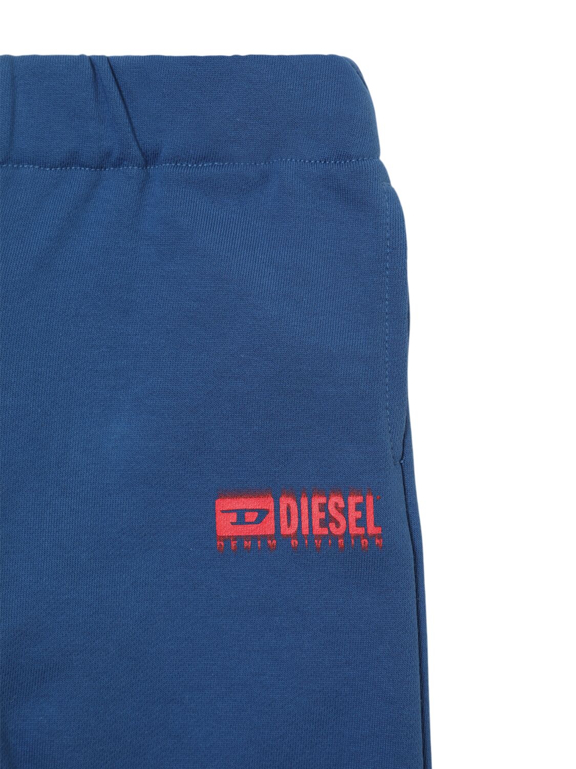 Shop Diesel Cotton Sweatpants W/logo In Blue