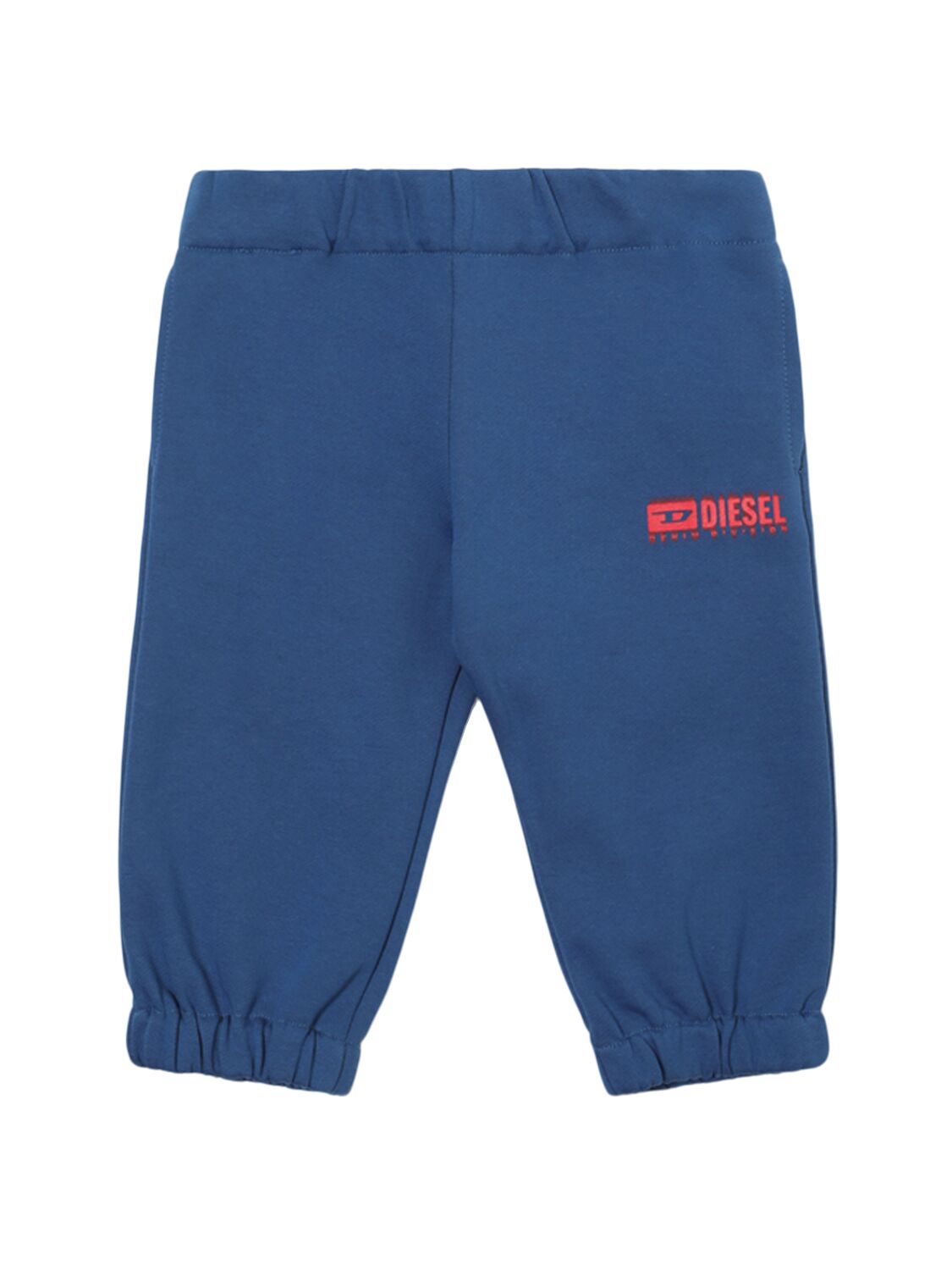 Diesel Cotton Sweatpants W/logo In Blue