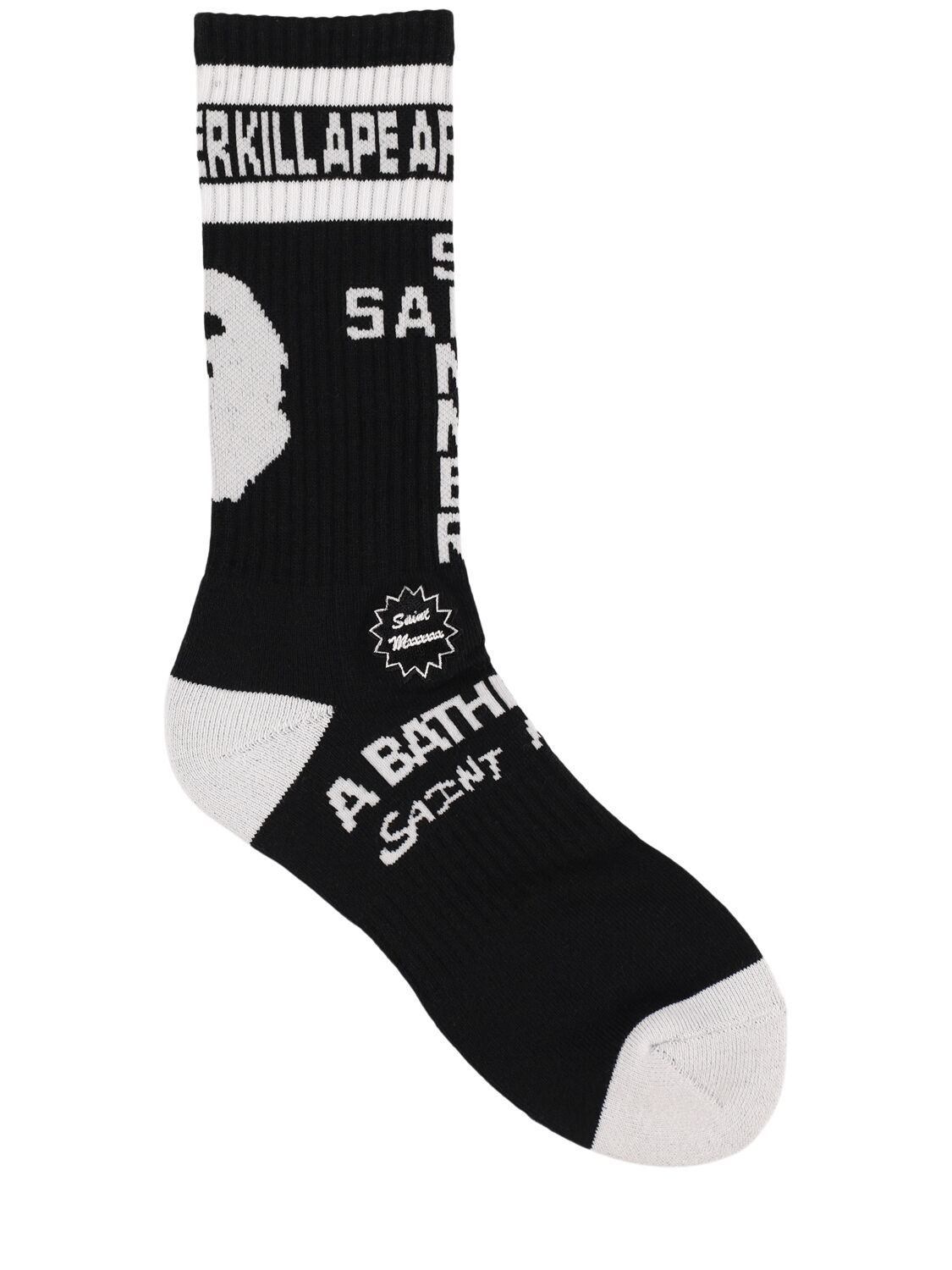 Saint Michael A Bathing Ape X Saint Mx6 Socks In Black