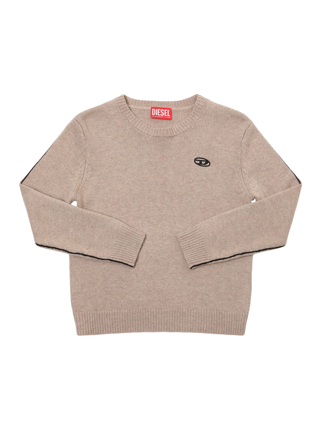 Diesel Wool Blend Knit Sweater In Brown