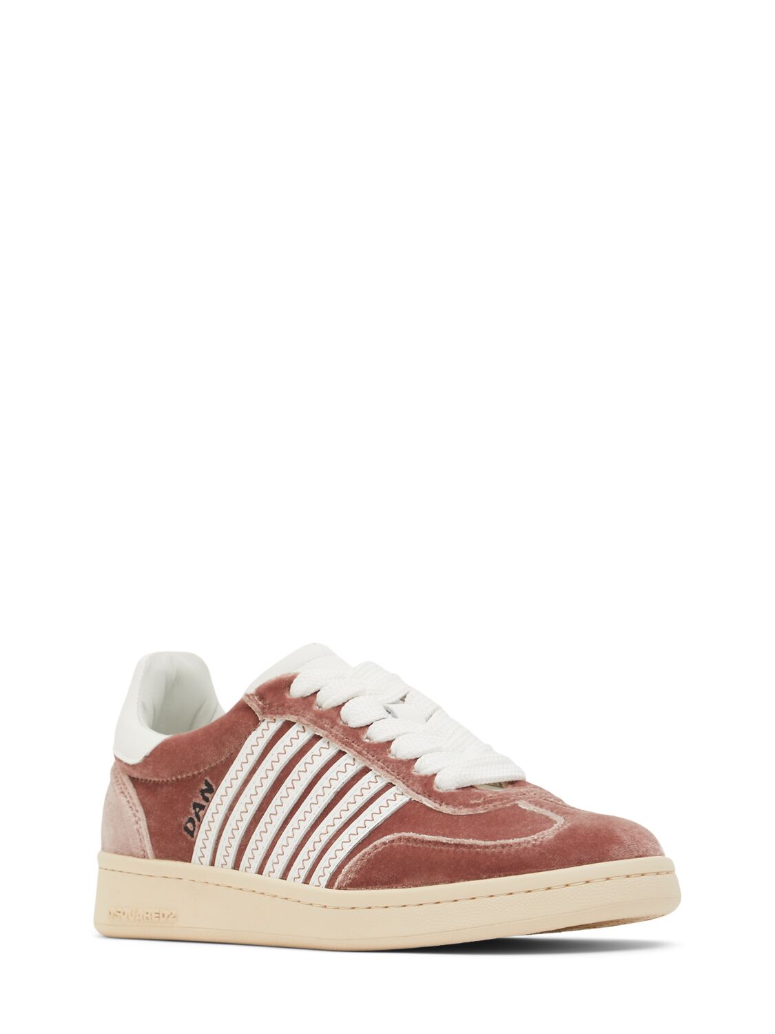 Shop Dsquared2 Boxer Velvet Sneakers In Pink