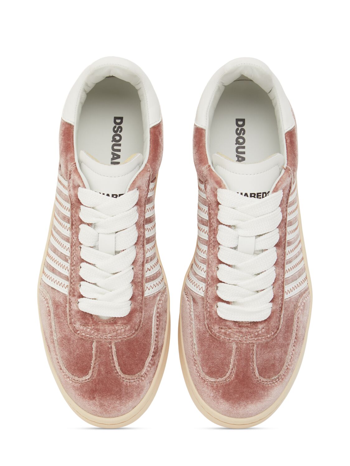 Shop Dsquared2 Boxer Velvet Sneakers In Pink