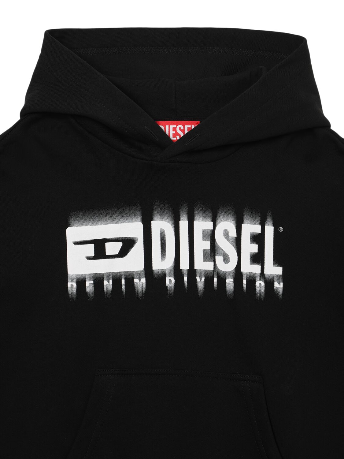 DIESEL COTTON HOODED SWEATSHIRT W/LOGO 