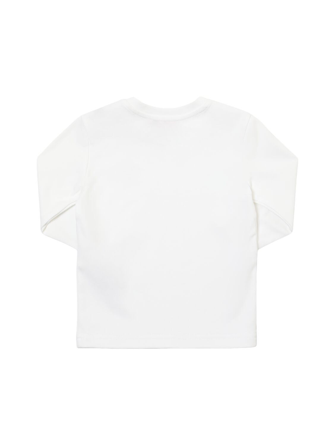 Shop Diesel Printed Cotton Long Sleeved T-shirt In White