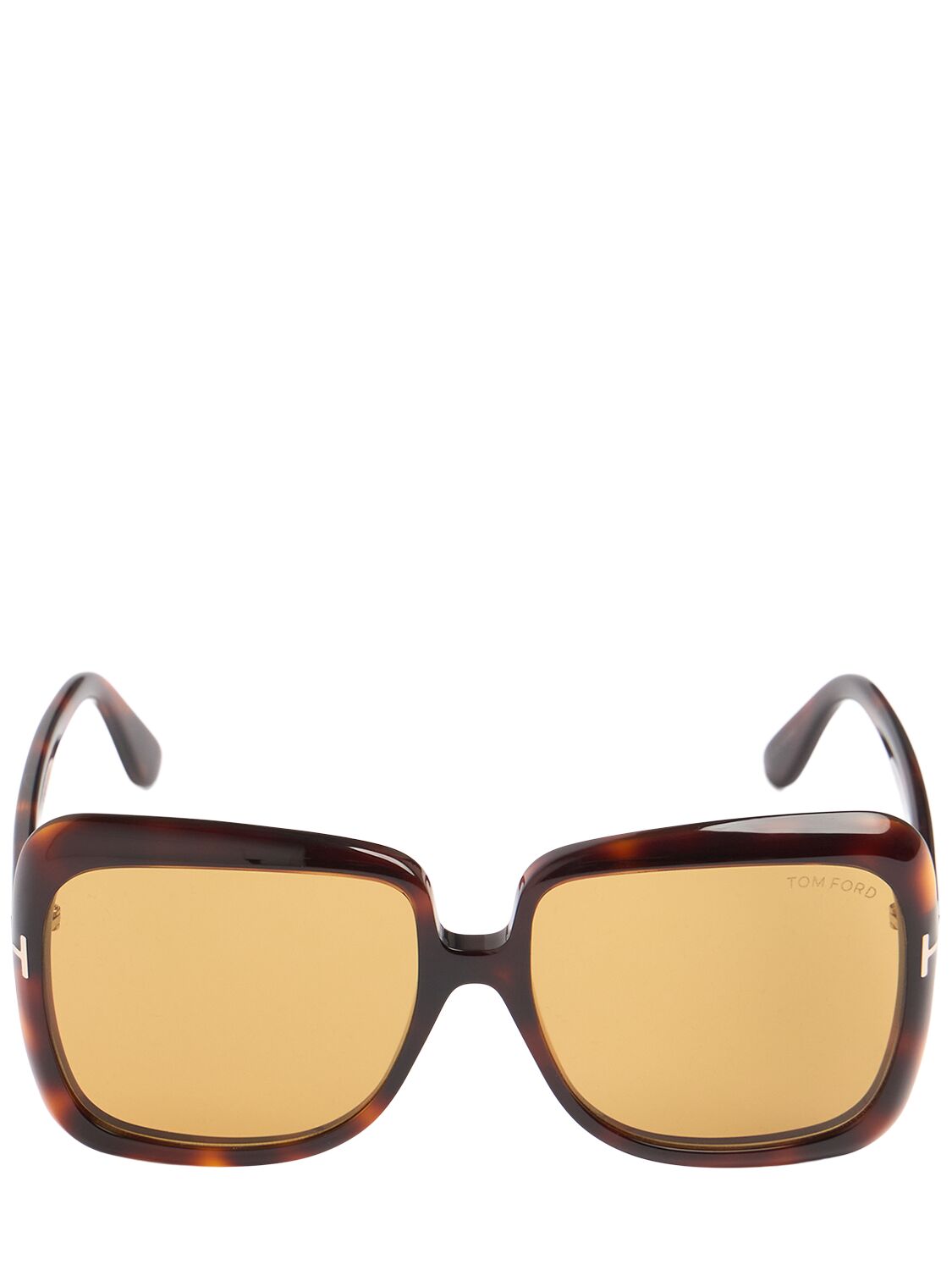 Tom Ford Lorelai Squared Sunglasses In Dk Havana/brown