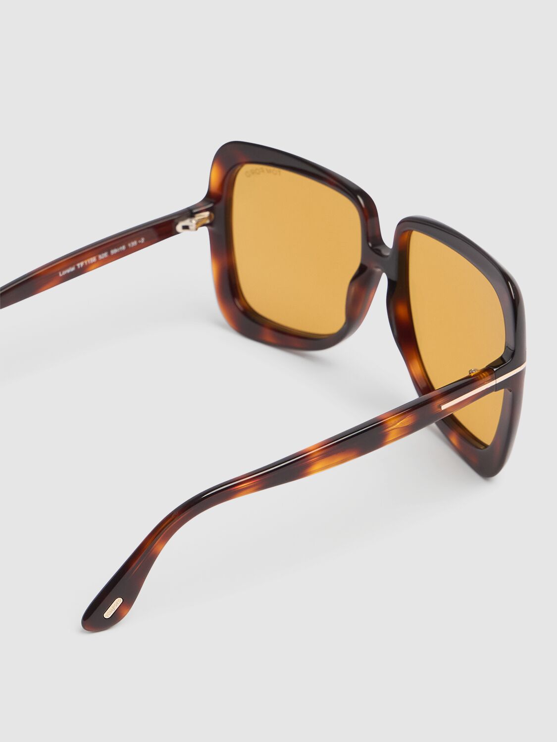 Shop Tom Ford Lorelai Squared Sunglasses In Dk Havana/brown