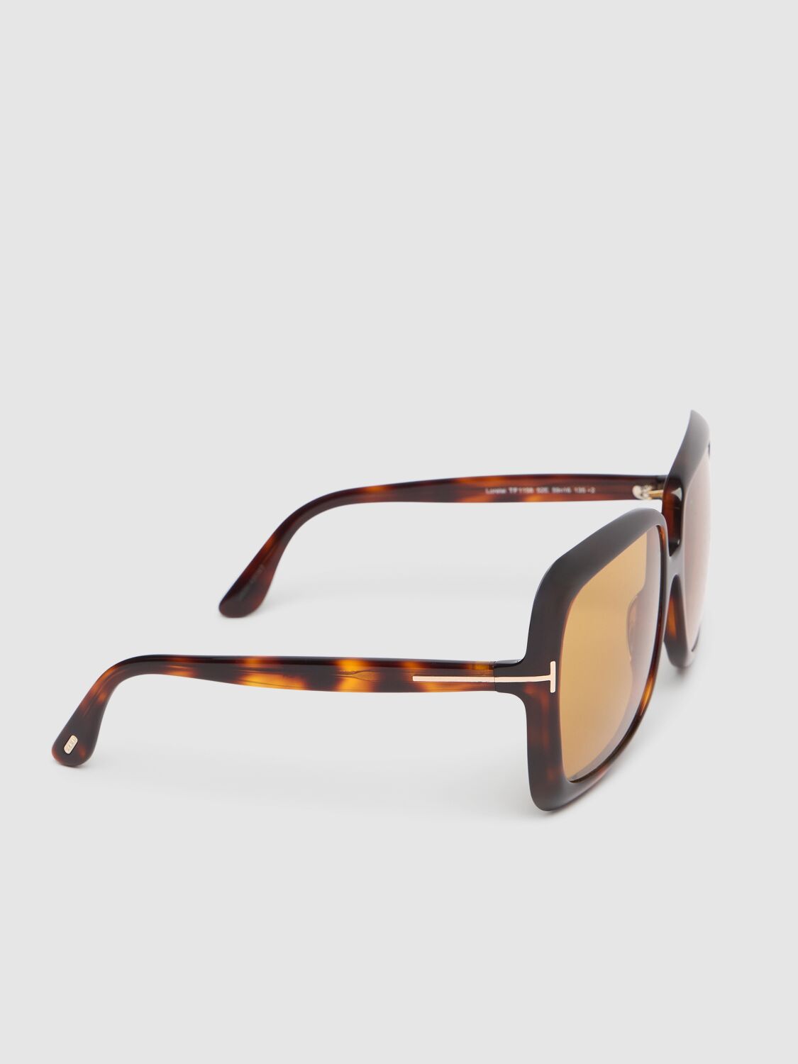 Shop Tom Ford Lorelai Squared Sunglasses In Dk Havana/brown