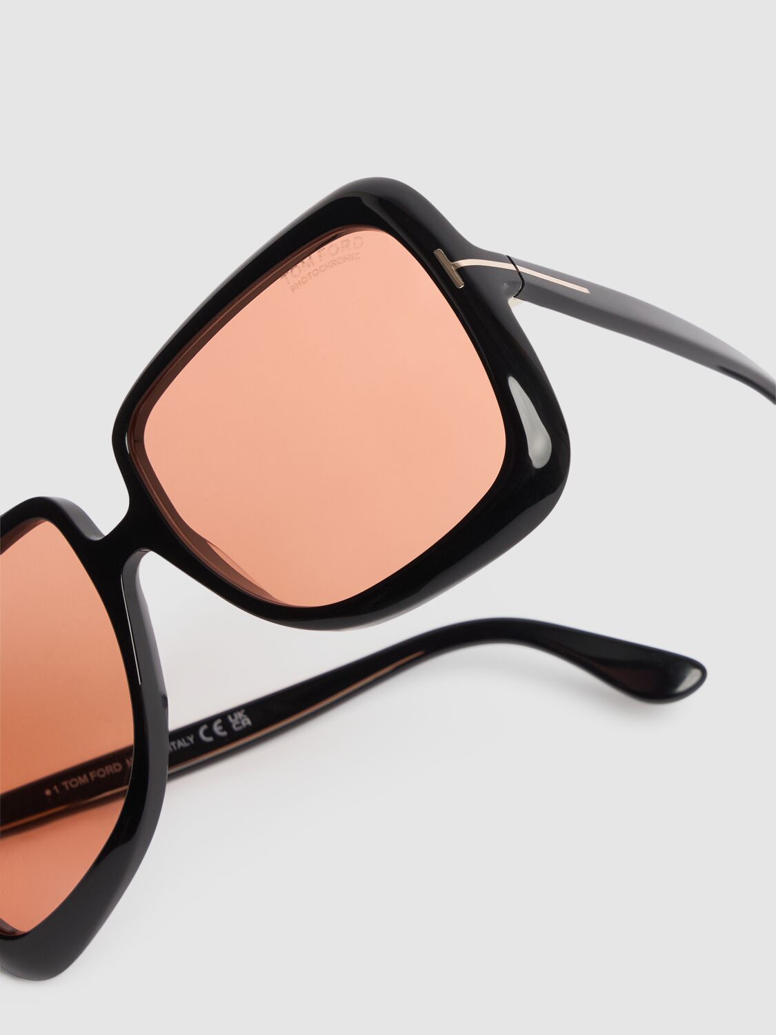 Shop Tom Ford Lorelai Squared Sunglasses In Black/brown