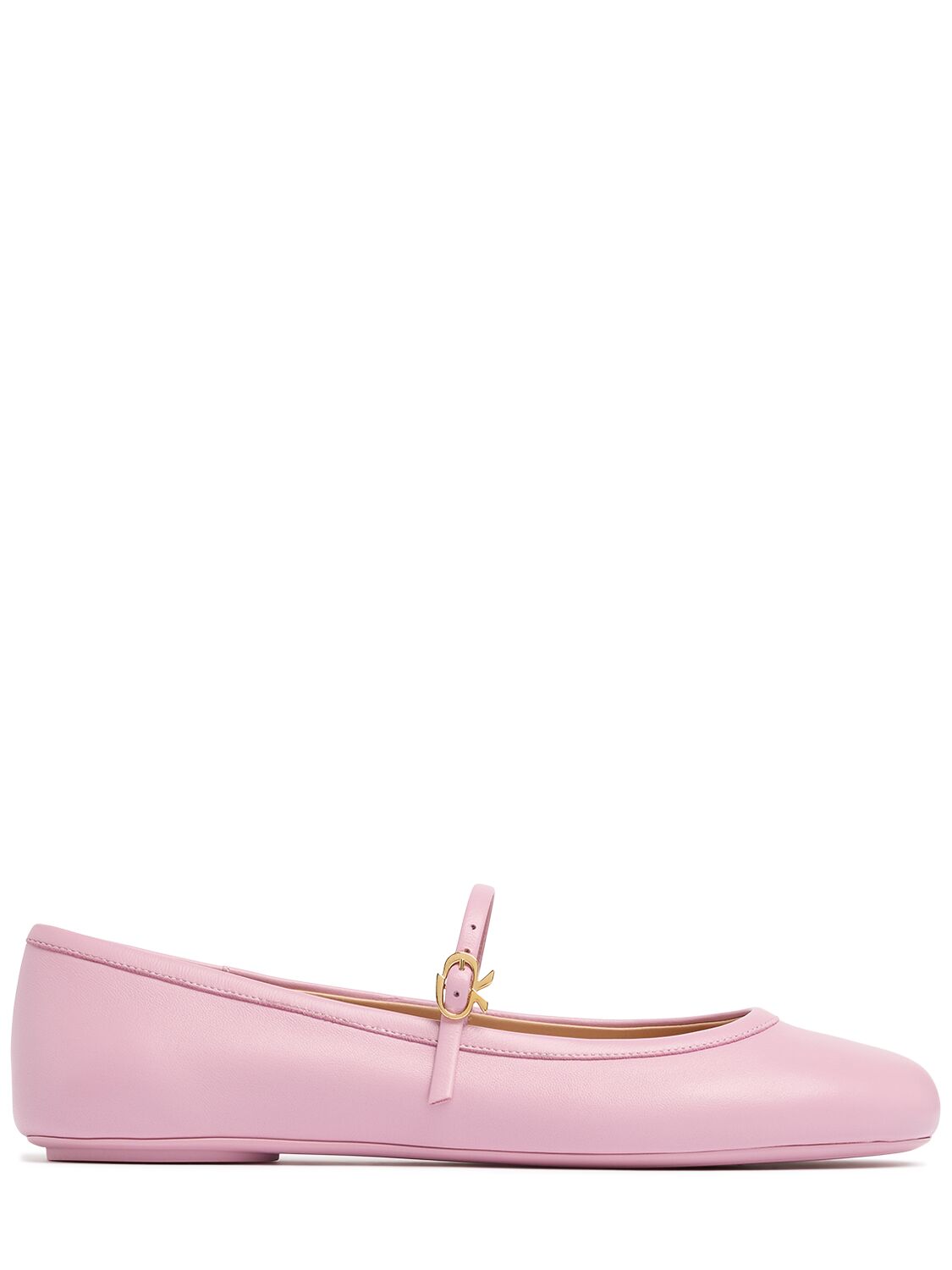 Gianvito Rossi 10mm Carla Soft Leather Ballerina Flats In Pink