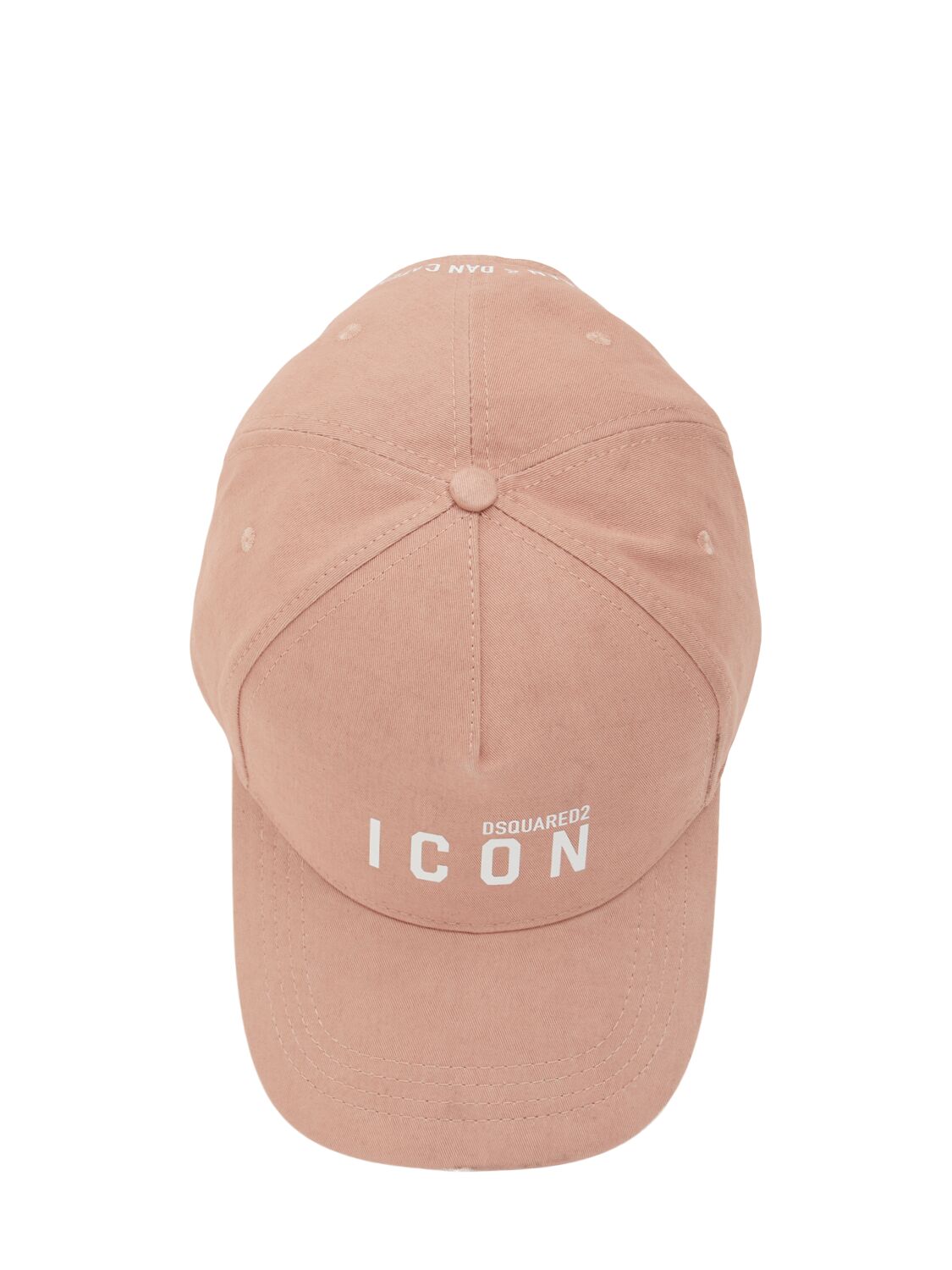 Shop Dsquared2 Mini Icon Cotton Baseball Cap In Powder Pink