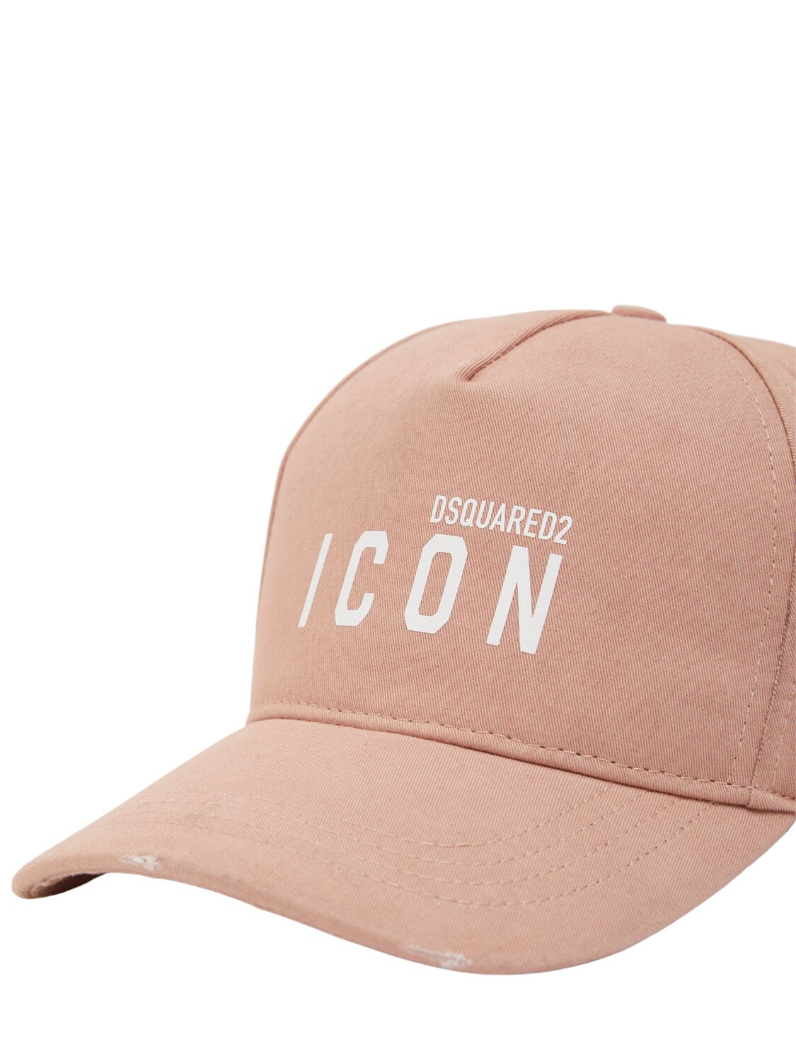 Shop Dsquared2 Mini Icon Cotton Baseball Cap In Powder Pink