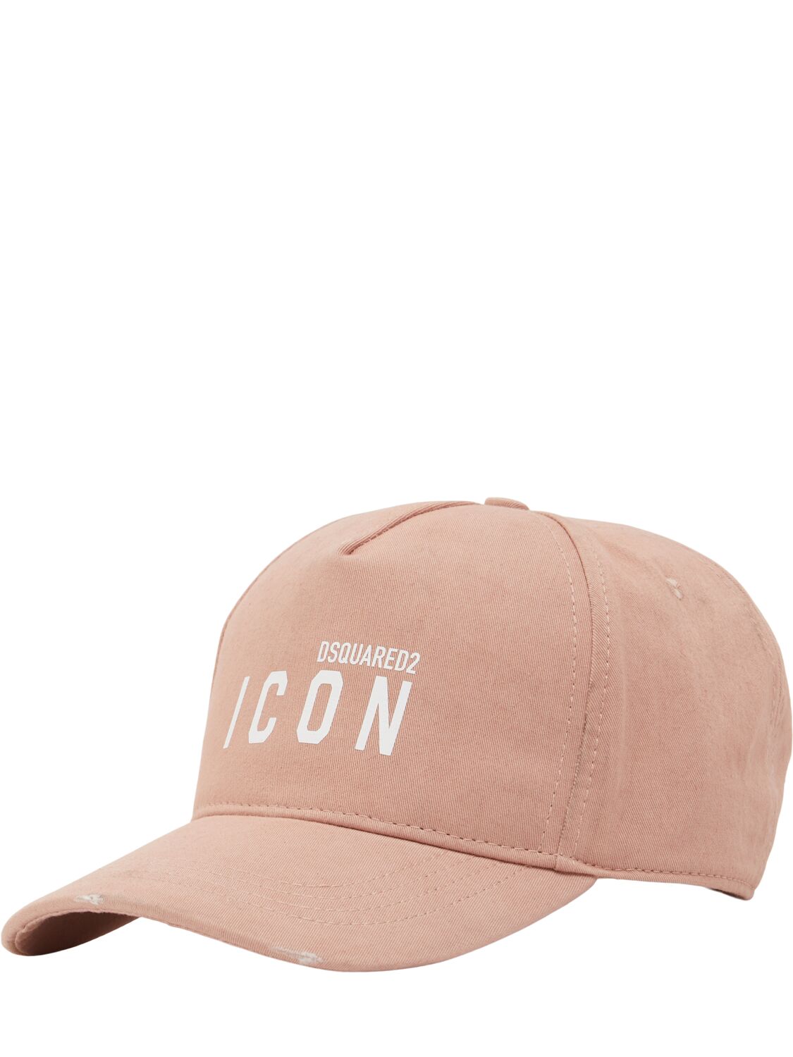 Shop Dsquared2 Mini Icon Cotton Baseball Cap In Powder Pink