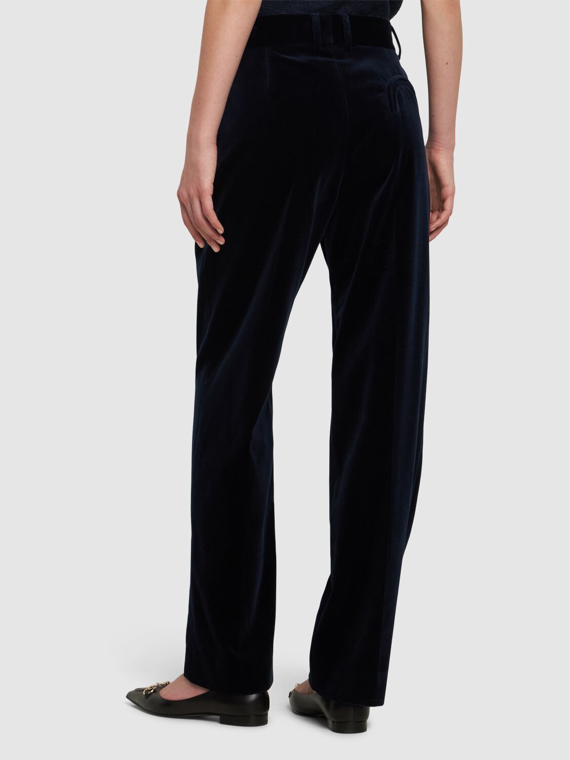 Shop Blazé Milano Exclusive Jealousy Fox Velvet Pants In Blue