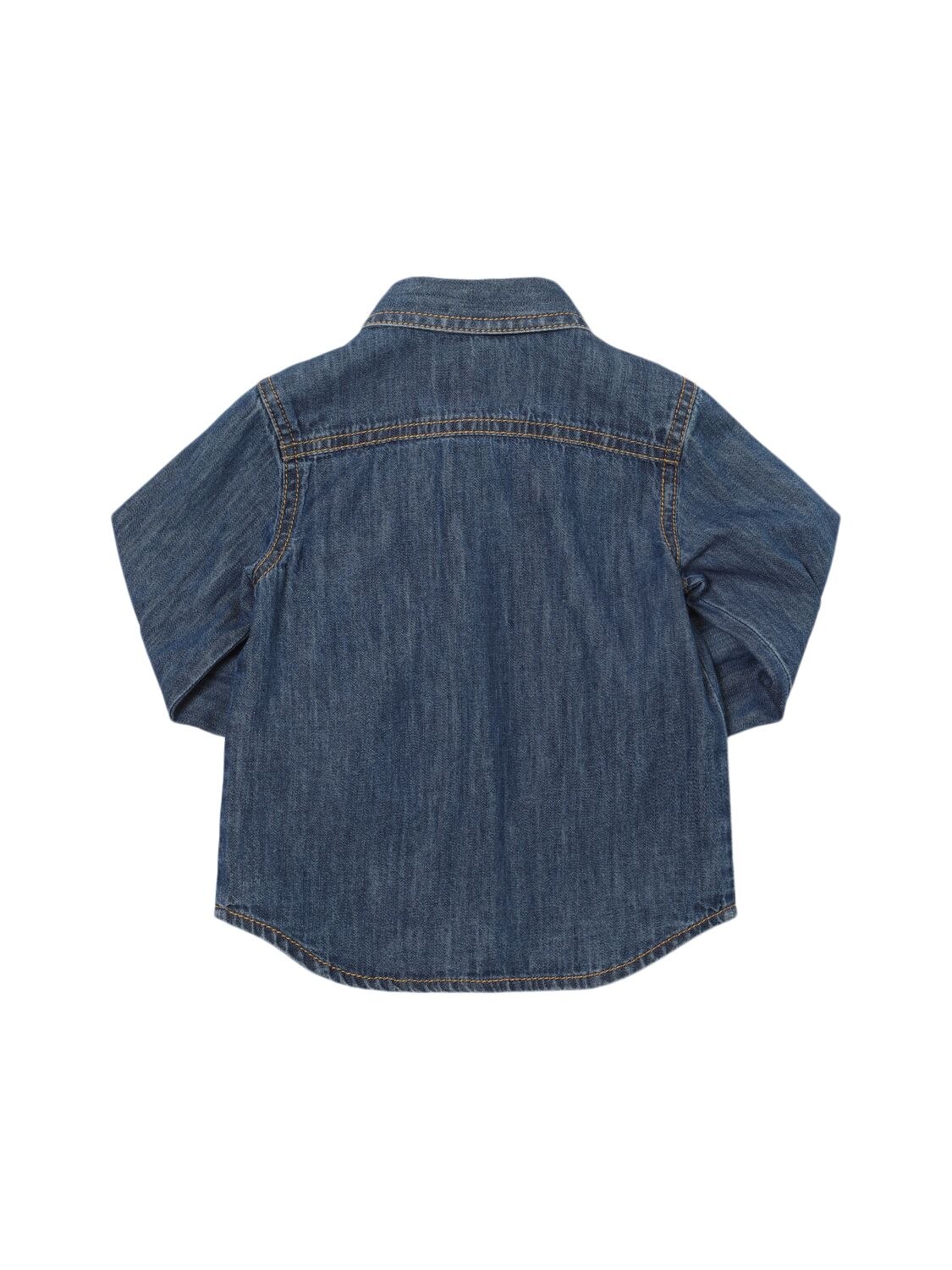 Shop Diesel Cotton Chambray Shirt In Dark Blue