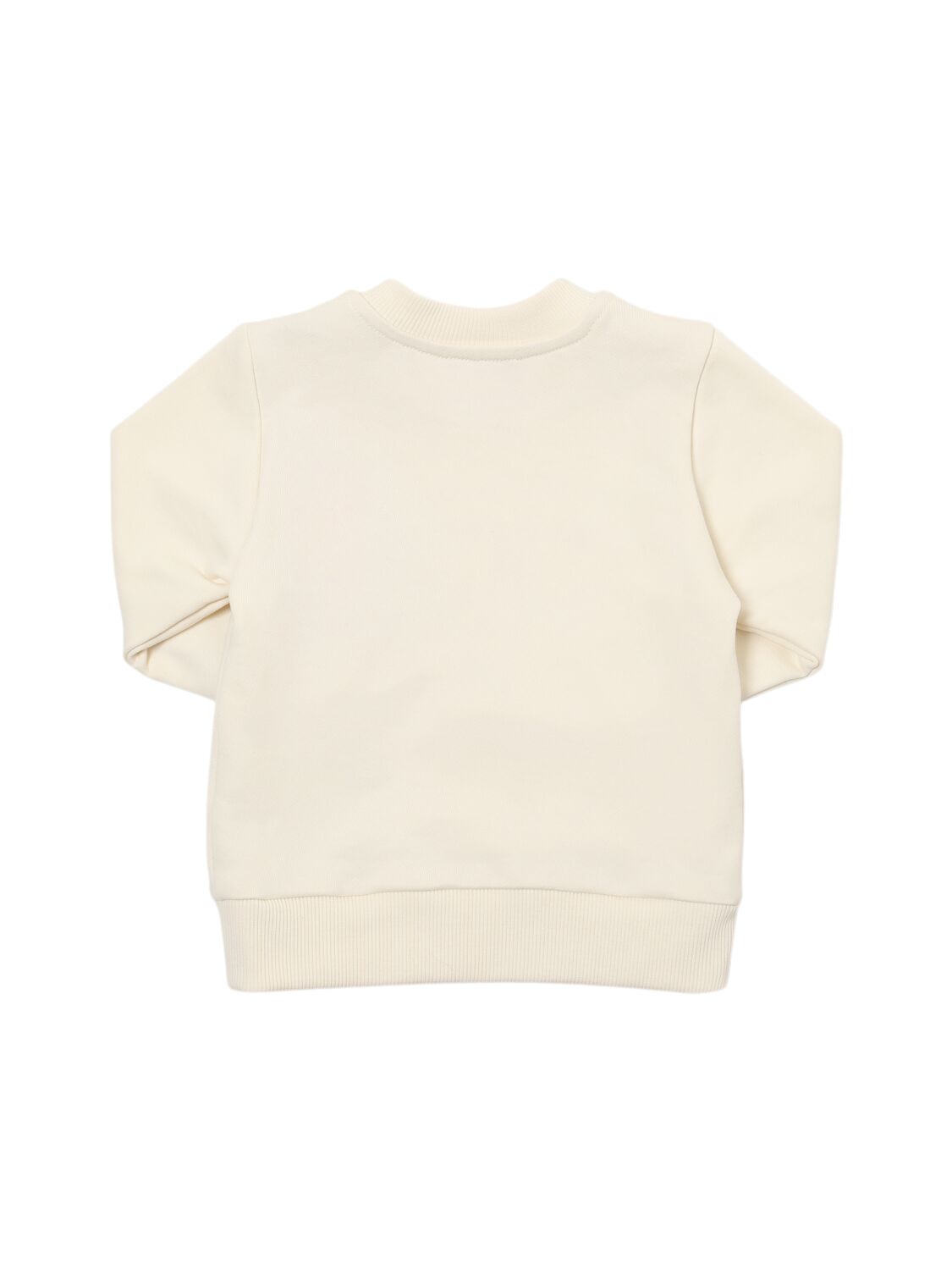 Shop Diesel Cotton Crewneck Sweatshirt W/logo In Off-white