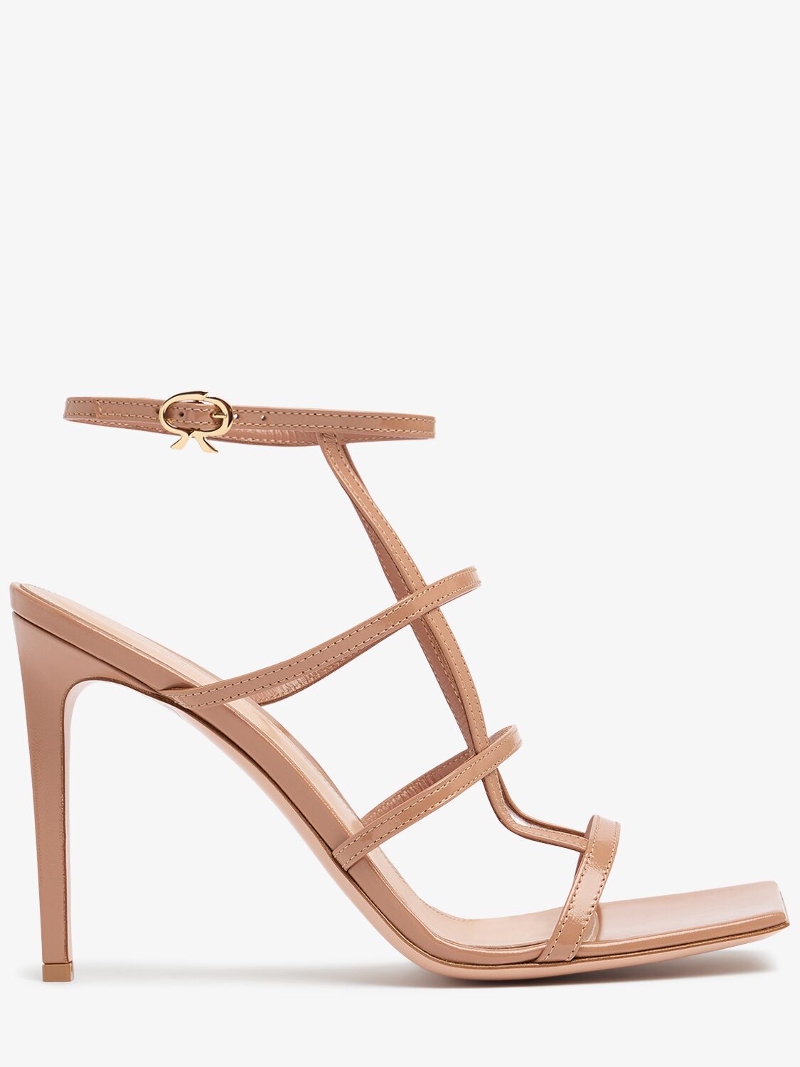 Gianvito Rossi 95mm Leather Sandals In Praline