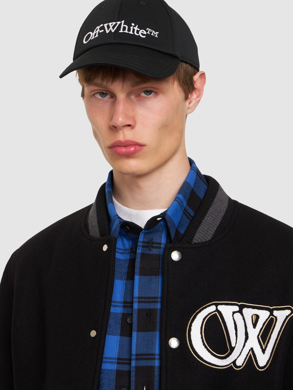 Shop Off-white Bookish Cotton Drill Baseball Cap In Black