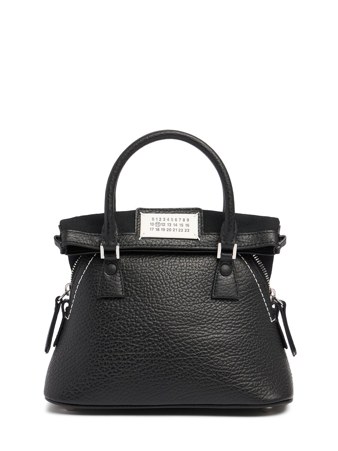 5ac Micro Grained Leather Top Handle Bag