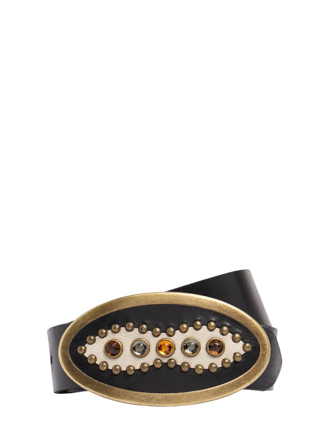4.2cm Rodeo Studded Leather Belt