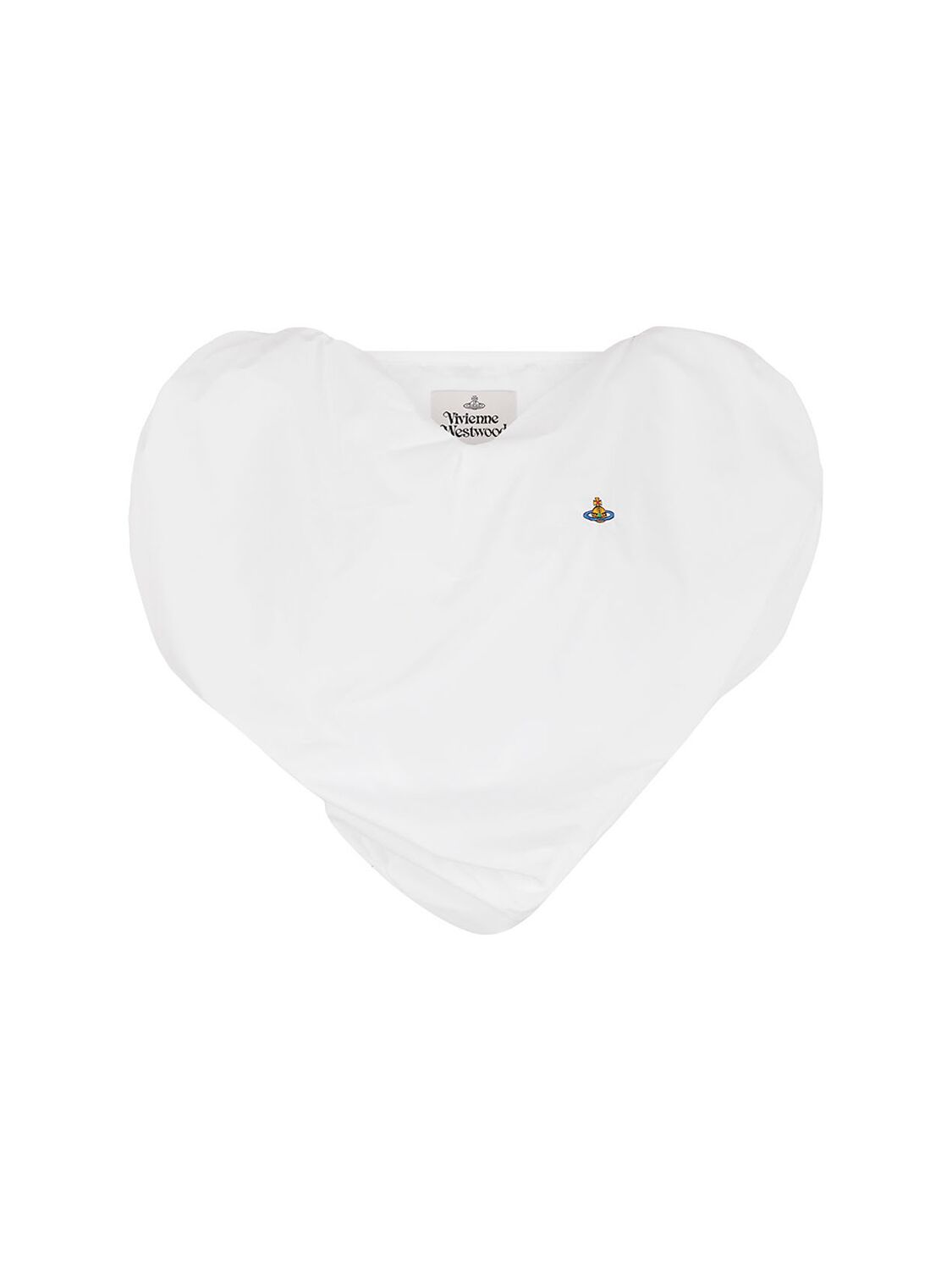 Vivienne Westwood Heart Poplin Logo Top In White