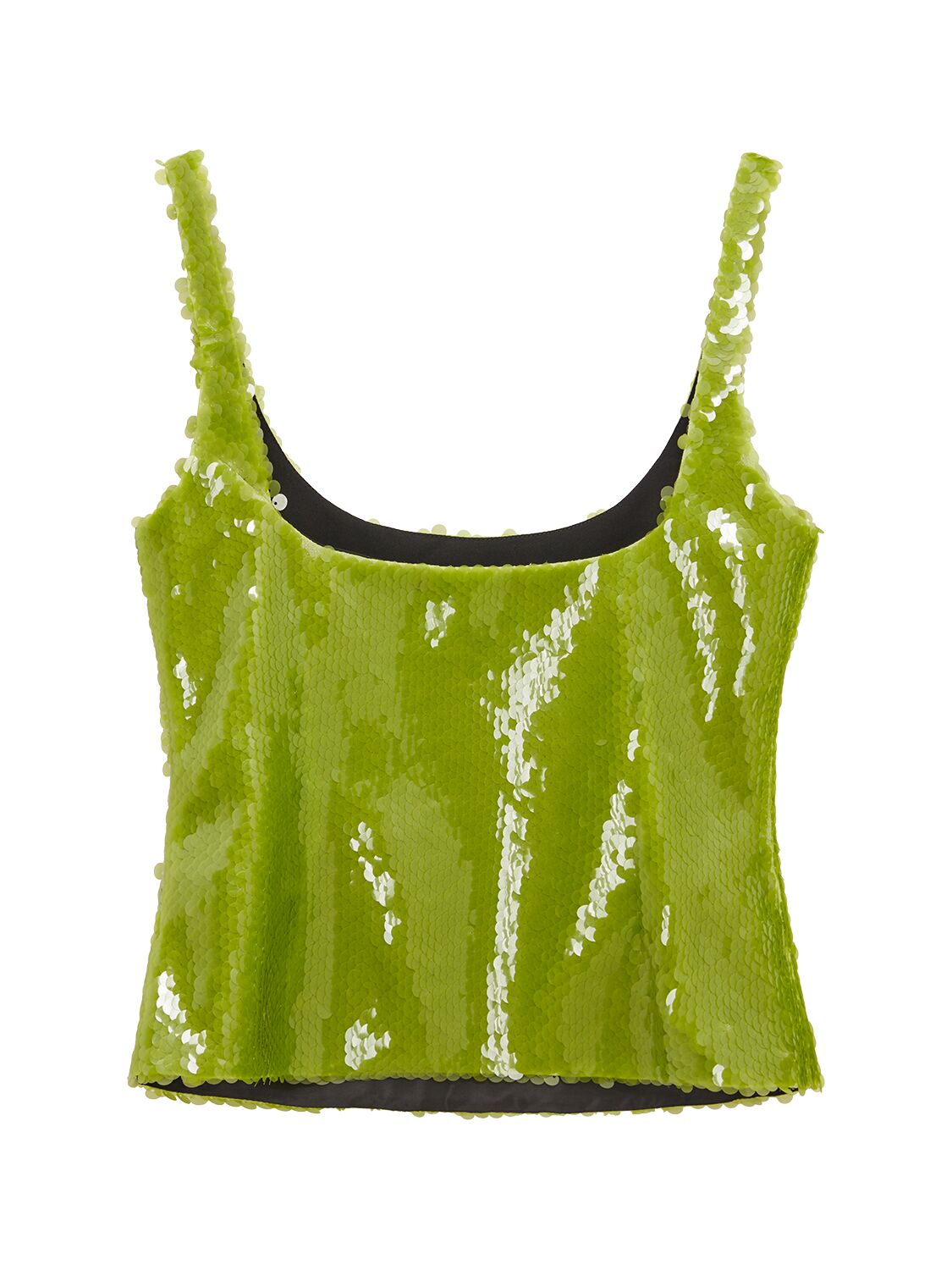 Shop 16arlington Hornet Sequined Top In Acid Green