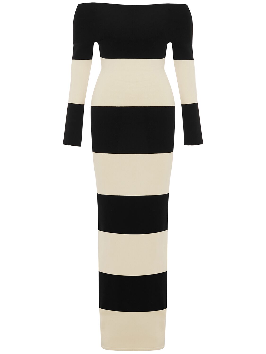 Theo Striped Knit Long Dress