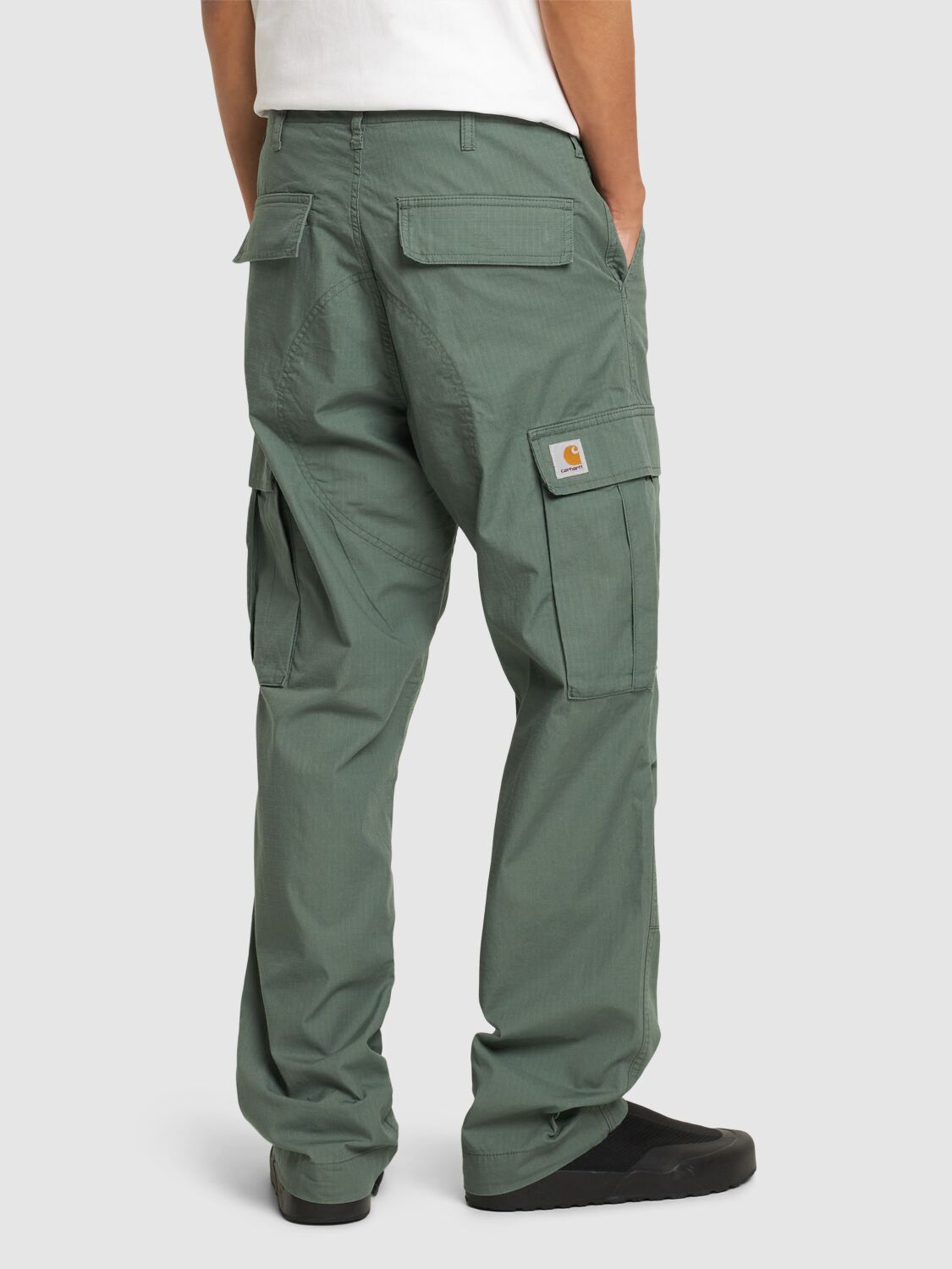 Shop Carhartt L32 Columbia Low Waist Regular Cargo In Duck Green