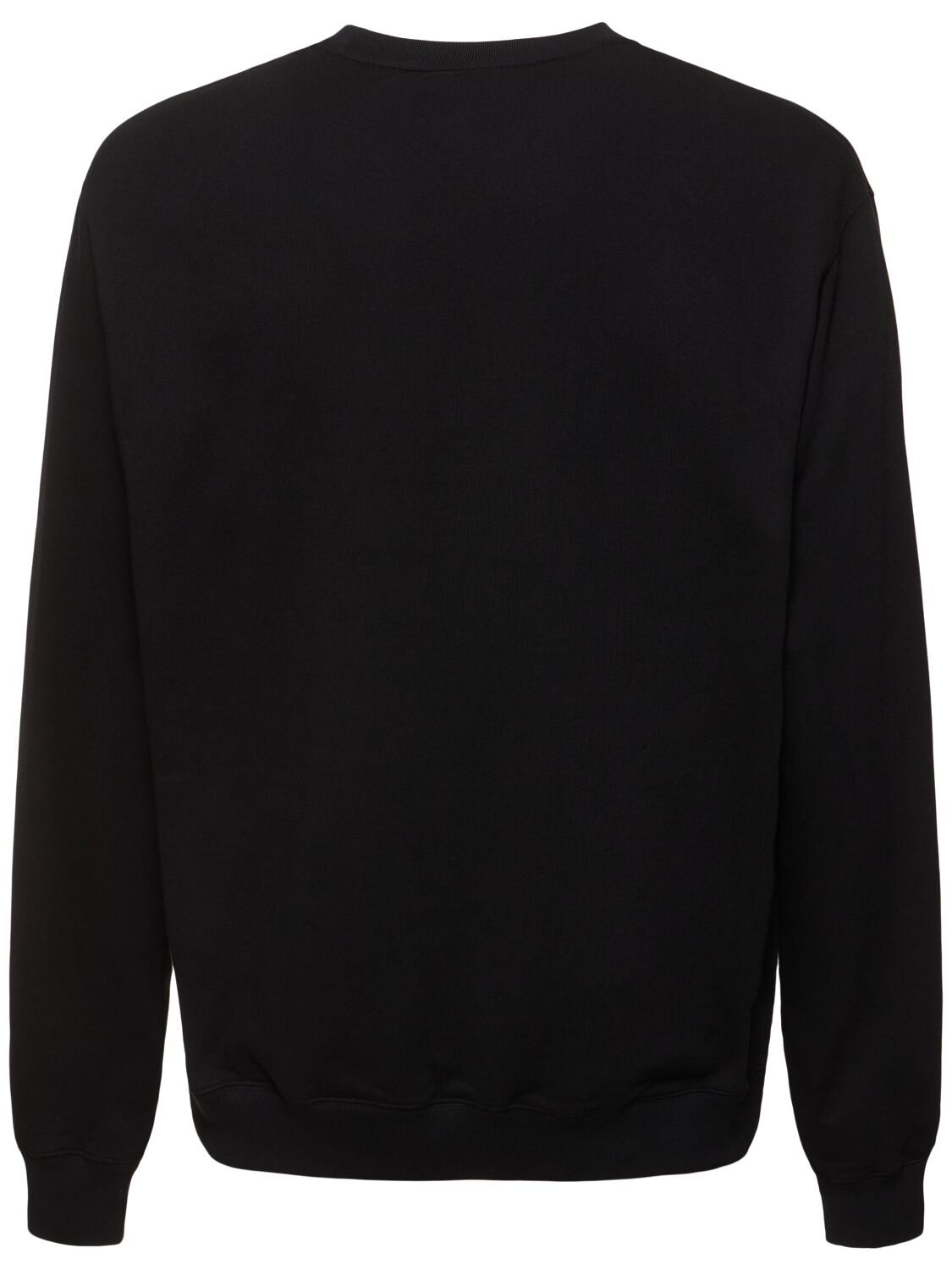 Shop Gucci Logo Light Felted Cotton Sweatshirt In Black