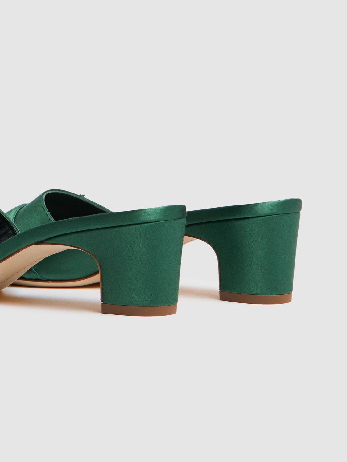 MANOLO BLAHNIK 50MM PRINAP SATIN MULES 