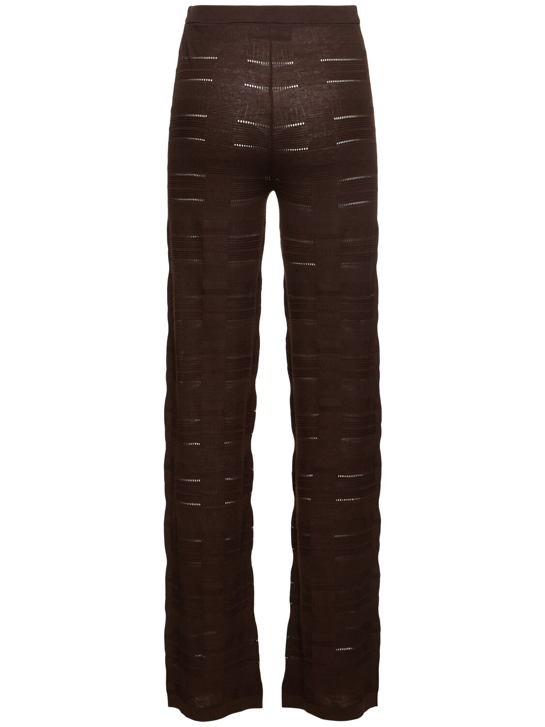 Shop Nagnata Seda Check Pants In Chocolate