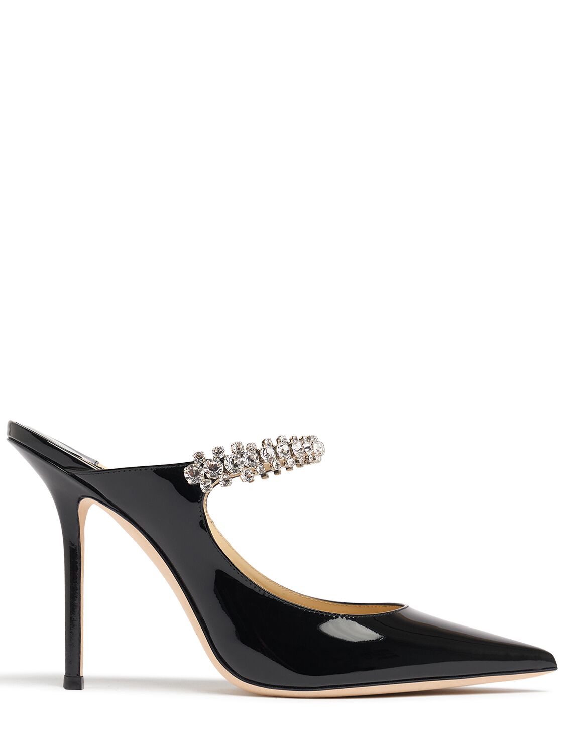 Shop Jimmy Choo 100mm Bing Patent Leather Mules In Black