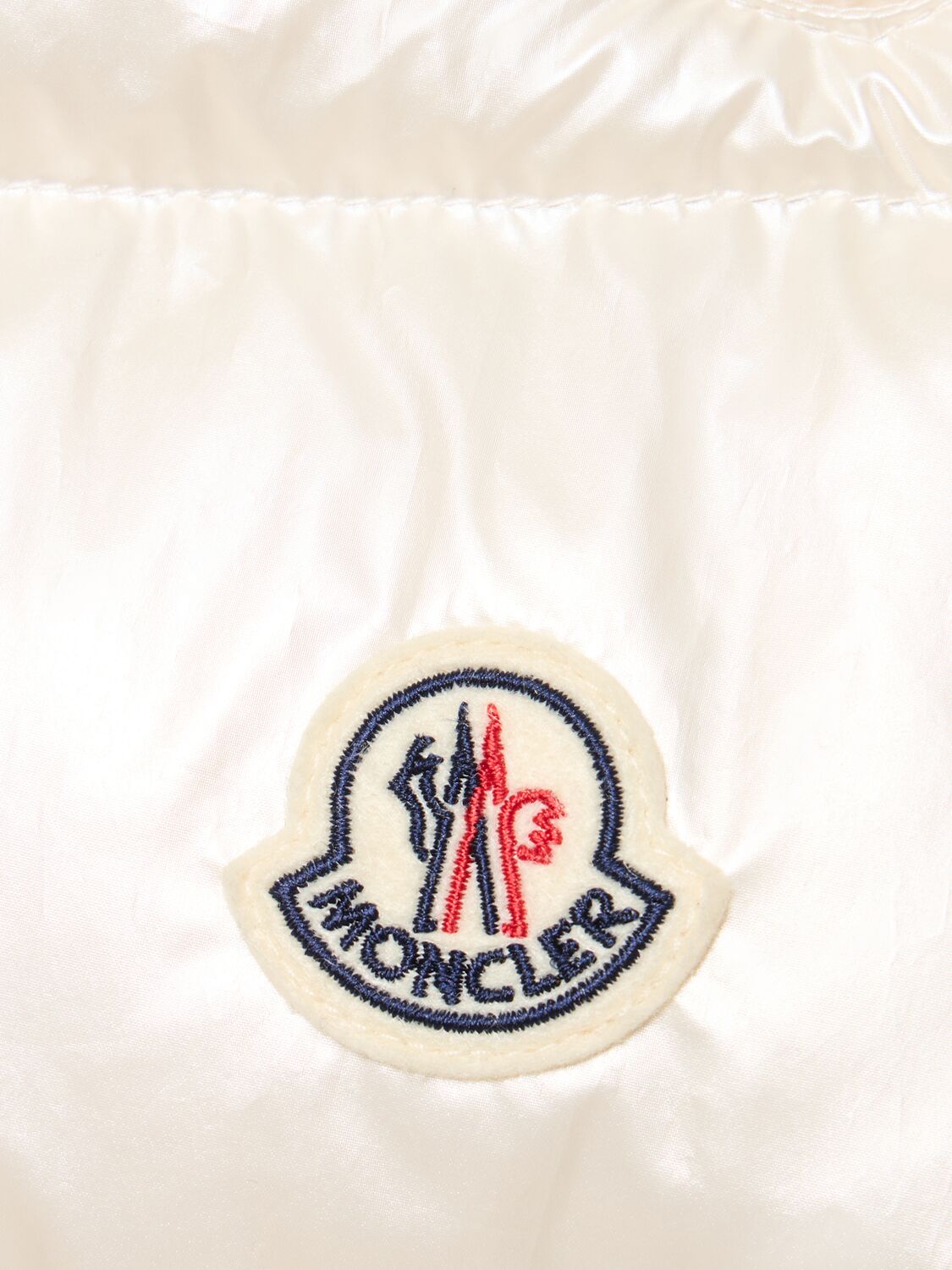 Shop Moncler Anse Laminated Nylon Down Vest In White