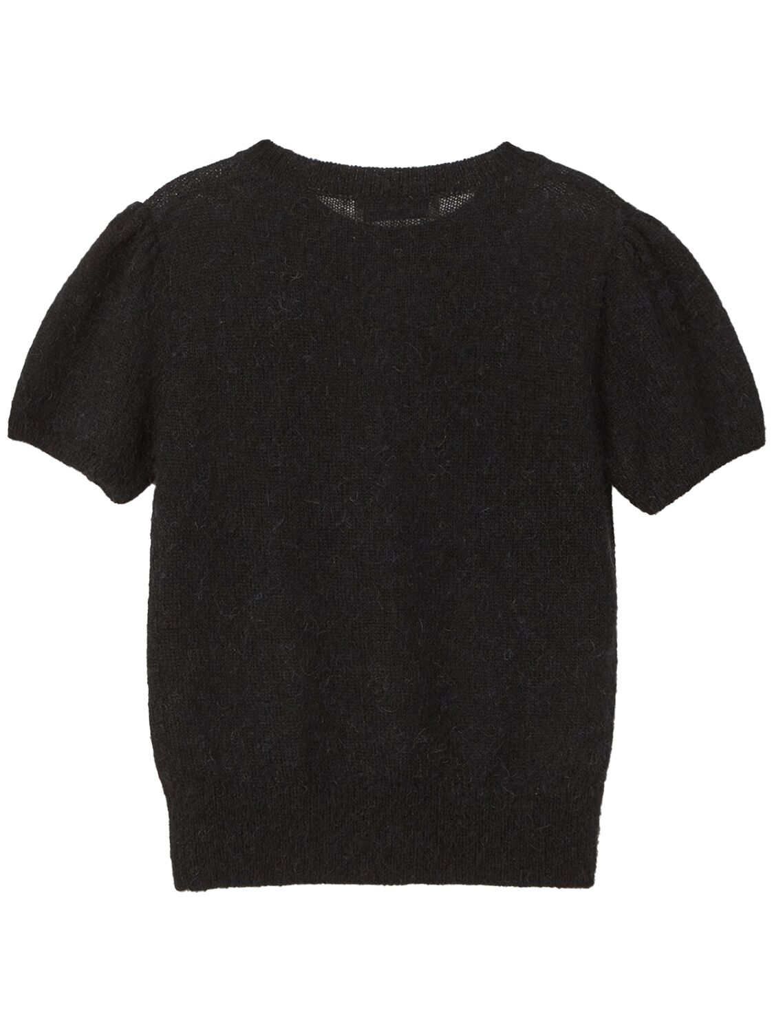 Shop Dunst Short Sleeved Knit Top In Black