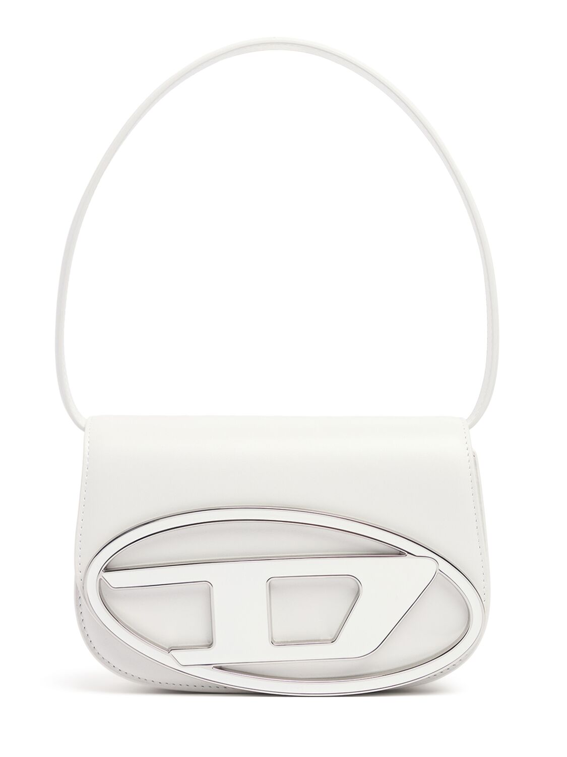 Diesel 1dr Leather Shoulder Bag In White