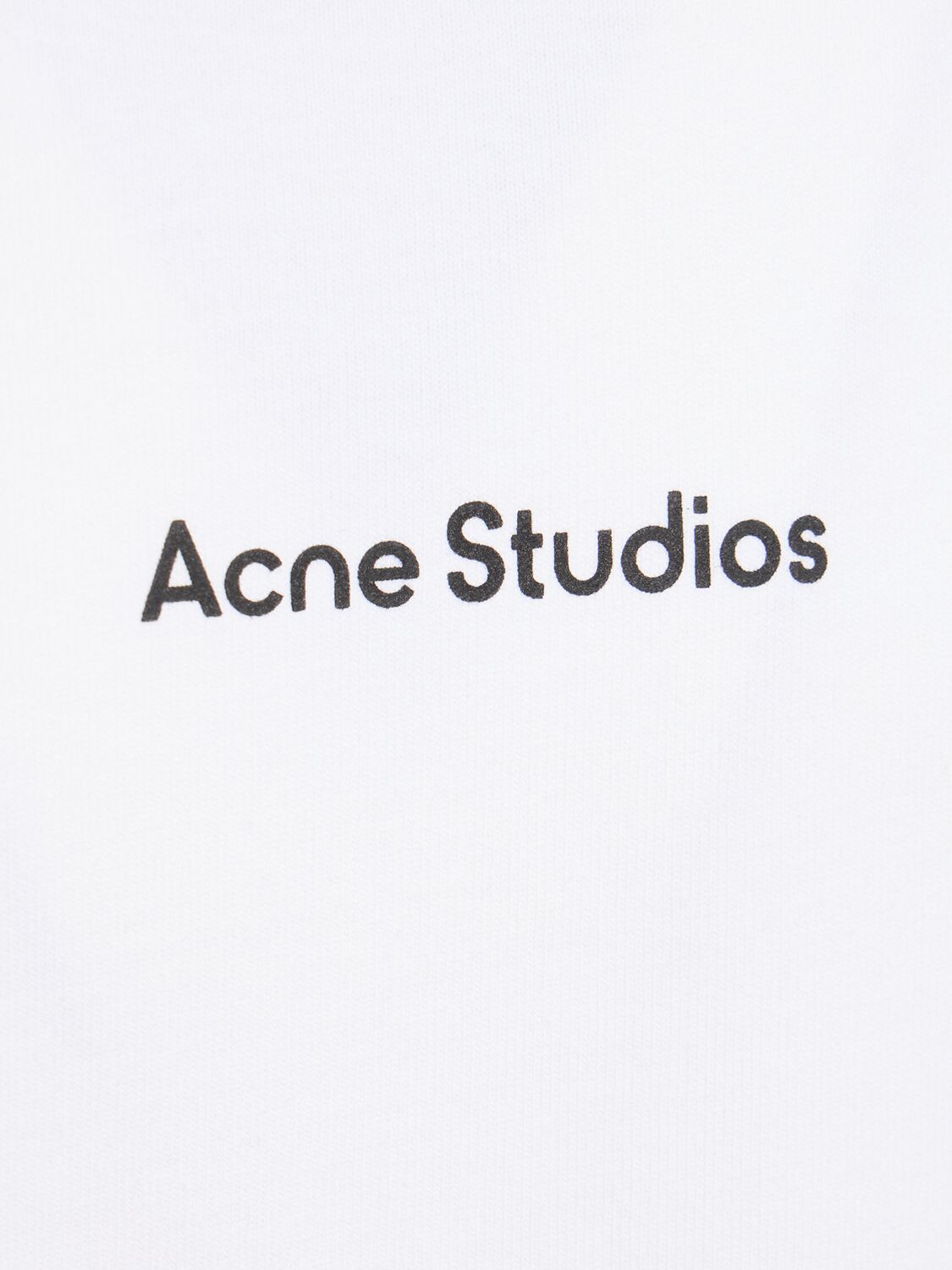 Shop Acne Studios Exford Logo Cotton T-shirt In Optic White