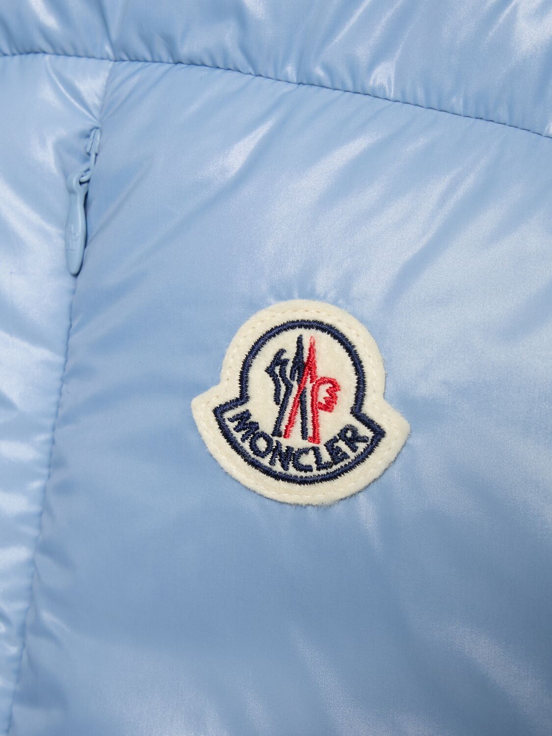 Shop Moncler Leveche Nylon Down Jacket In Light Blue