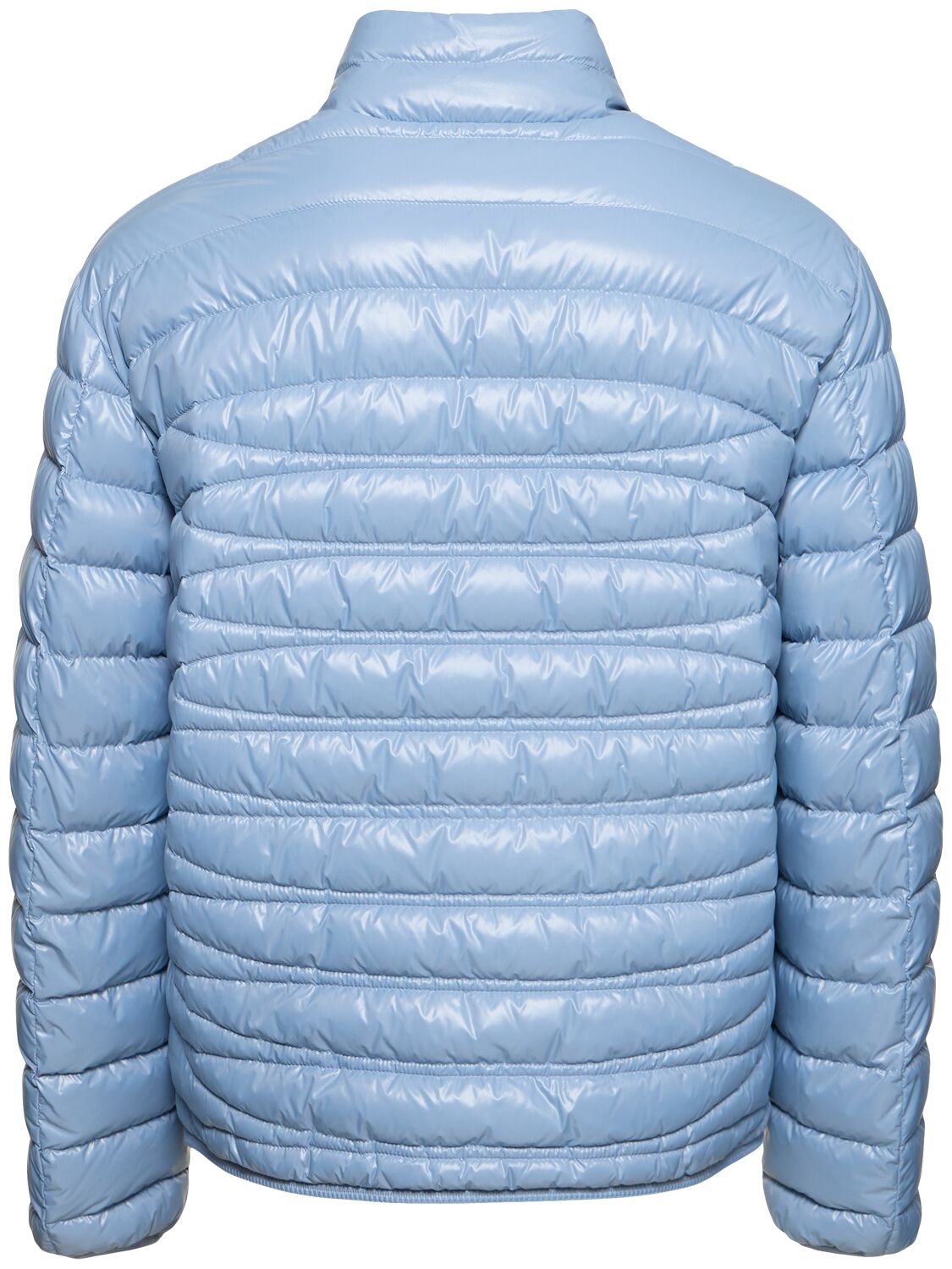 Shop Moncler Leveche Nylon Down Jacket In Light Blue